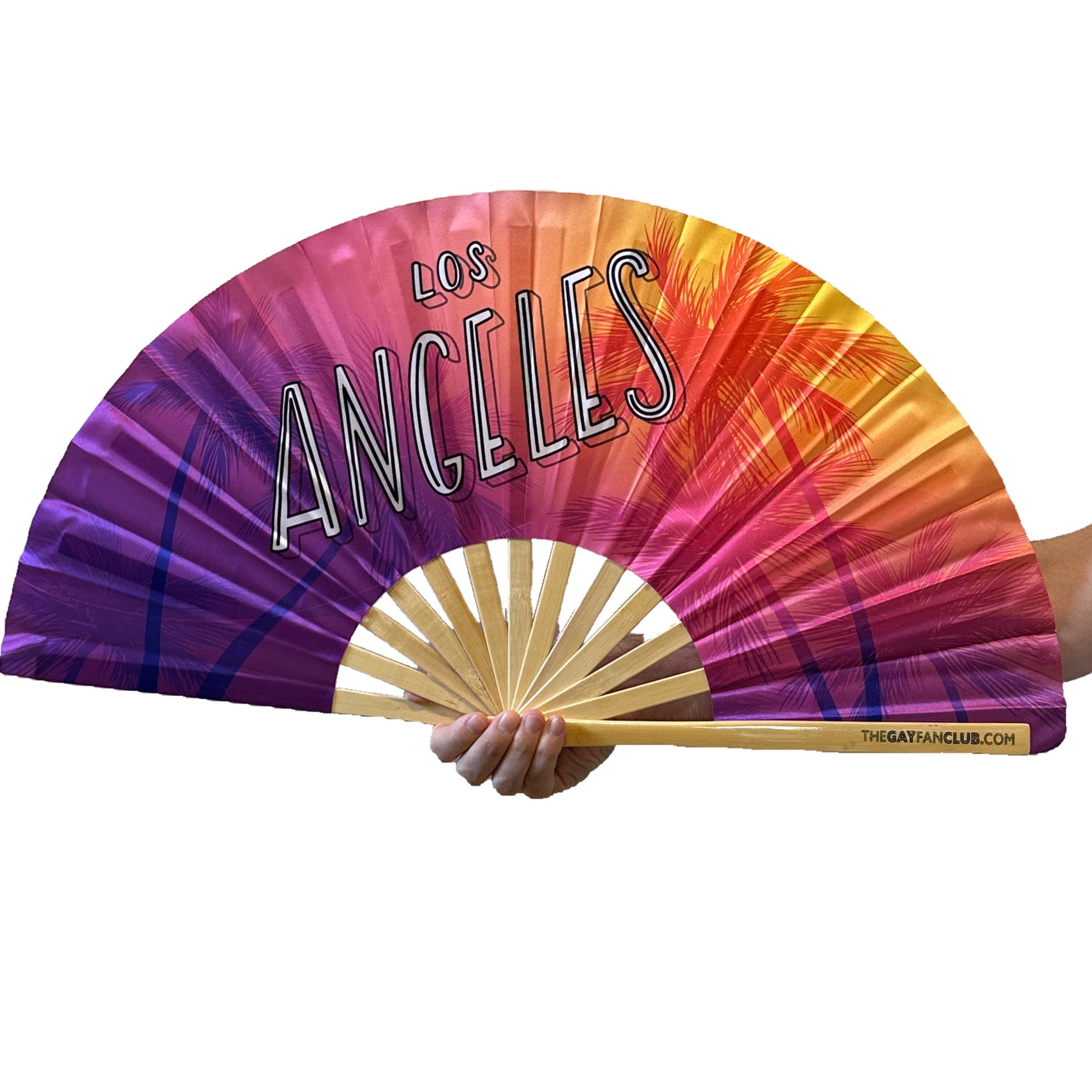 Clack Hand Fan - Los Angeles Pride (UV) clack-hand-fan-los-angeles-pride-uv