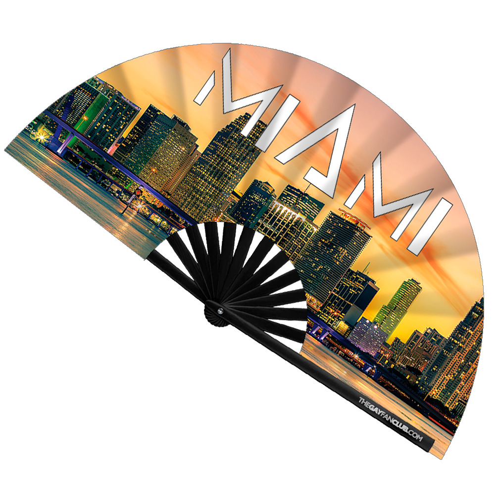 Clack Hand Fan - Miami Pride clack-hand-fan-miami-pride-front