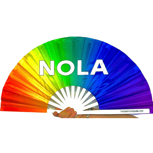 Clack Hand Fan - NOLA Rainbow clack-hand-fan-nola-rainbow