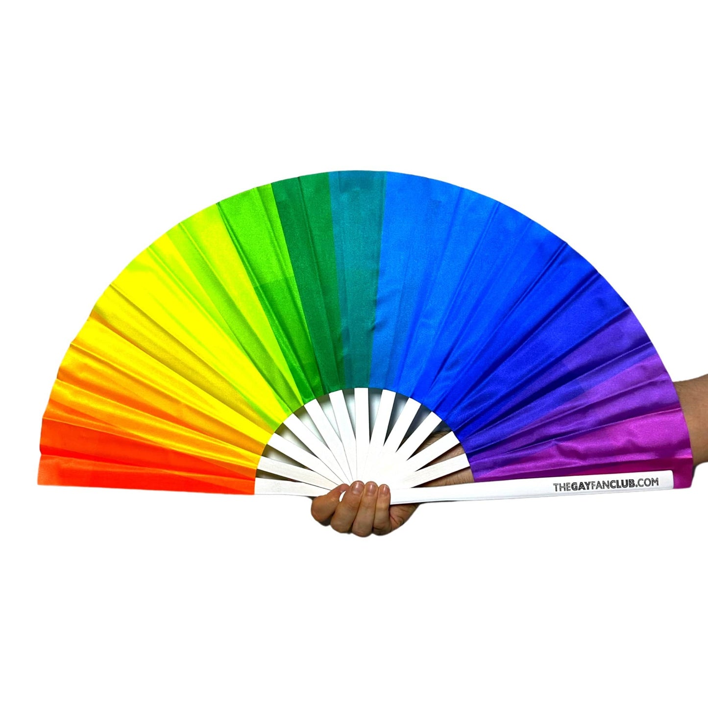 Clack Hand Fan - Over The Rainbow clack-hand-fan-over-the-rainbow-the-rainbow-the-gay-fan-club
