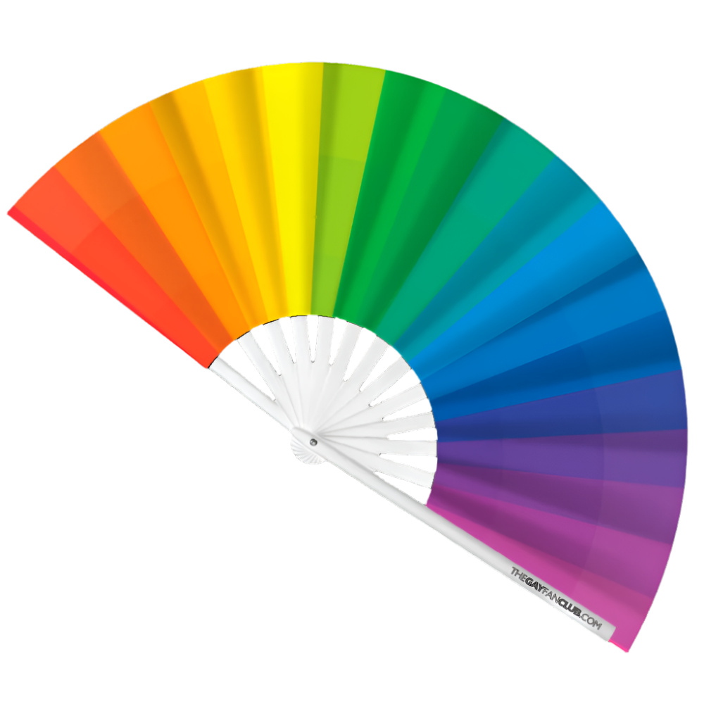 Clack Hand Fan - Over The Rainbow Default Title clack-hand-fan-over-the-rainbow-white-front