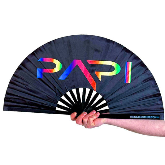 Clack Hand Fan - Papi (UV) clack-hand-fan-papi-uv-the-gay-fan-club
