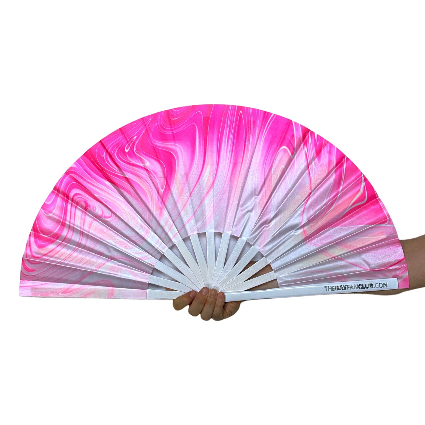 Clack Hand Fan - Pink Pussy (UV) clack-hand-fan-pink-uv-the-gay-fan-club