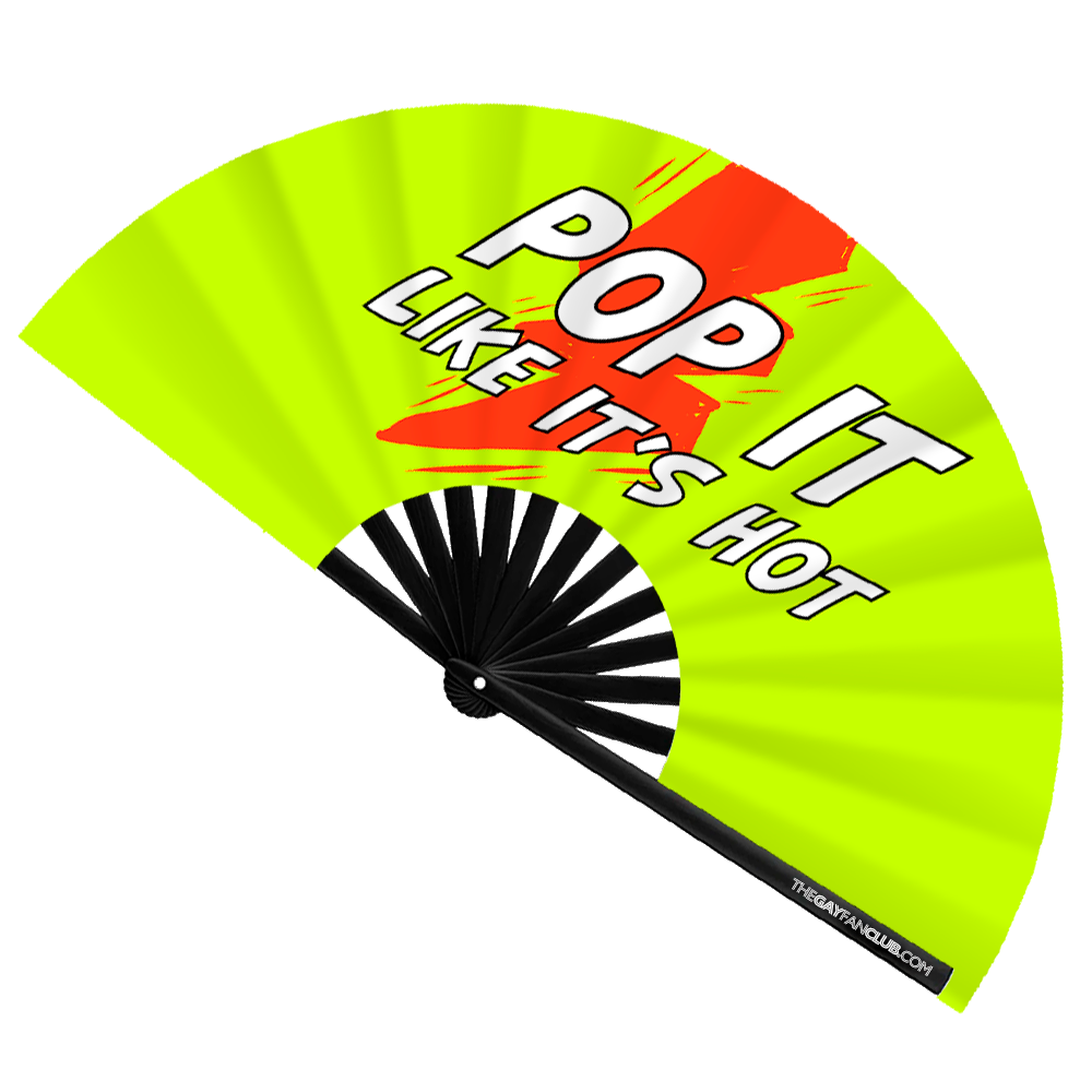 Clack Hand Fan - Pop It Like Its Hot (UV) clack-hand-fan-pop-it-like-its-hot-uv-front