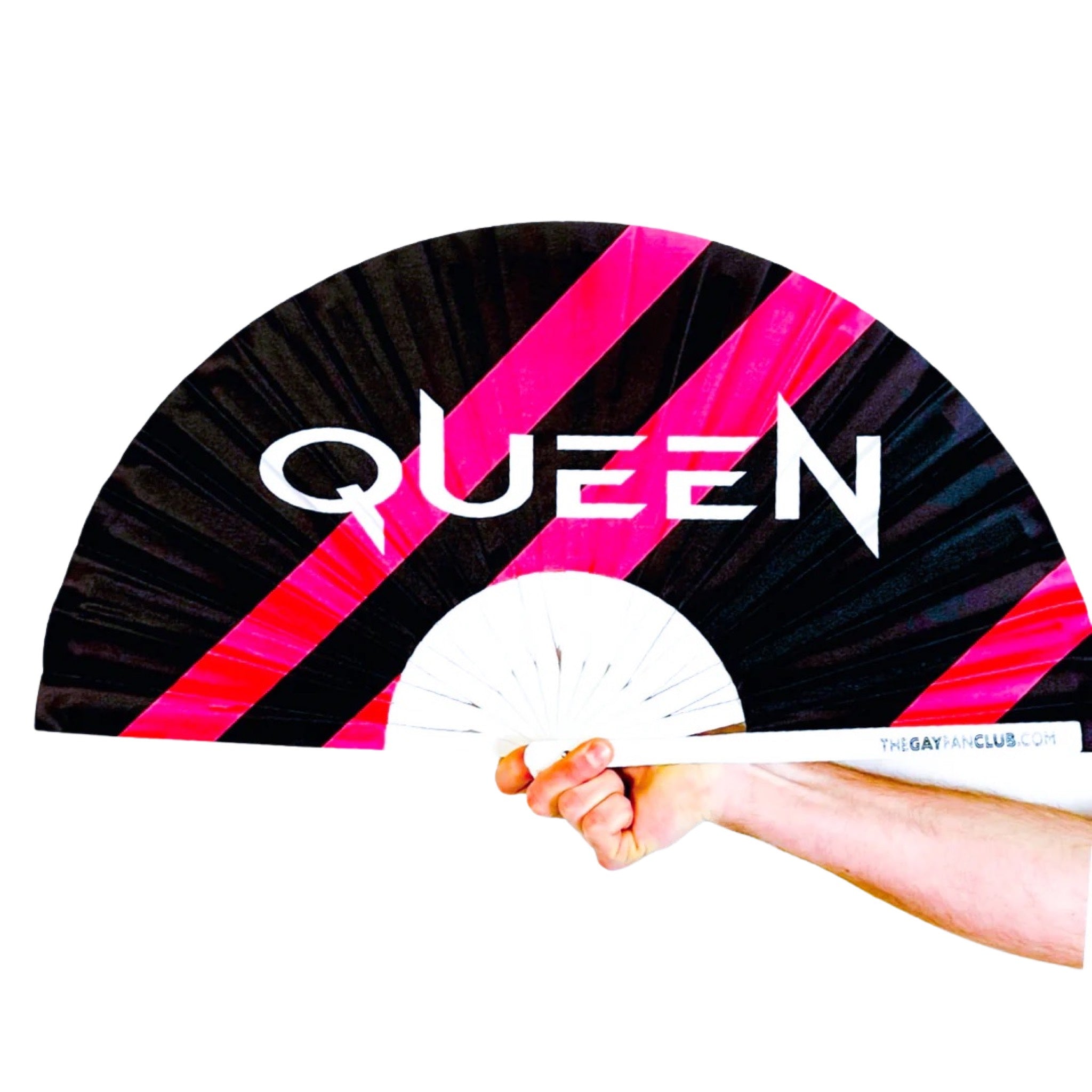 Queen UV Clack Fan | LGBTQ Drag Pride Glow Folding Fan – Pegasus Pride
