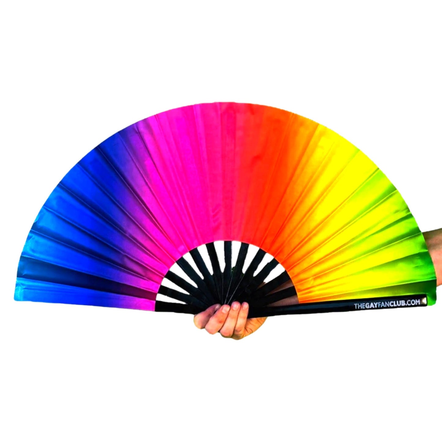 Clack Hand Fan - Rainbow Rave clack-hand-fan-rainbow-rave