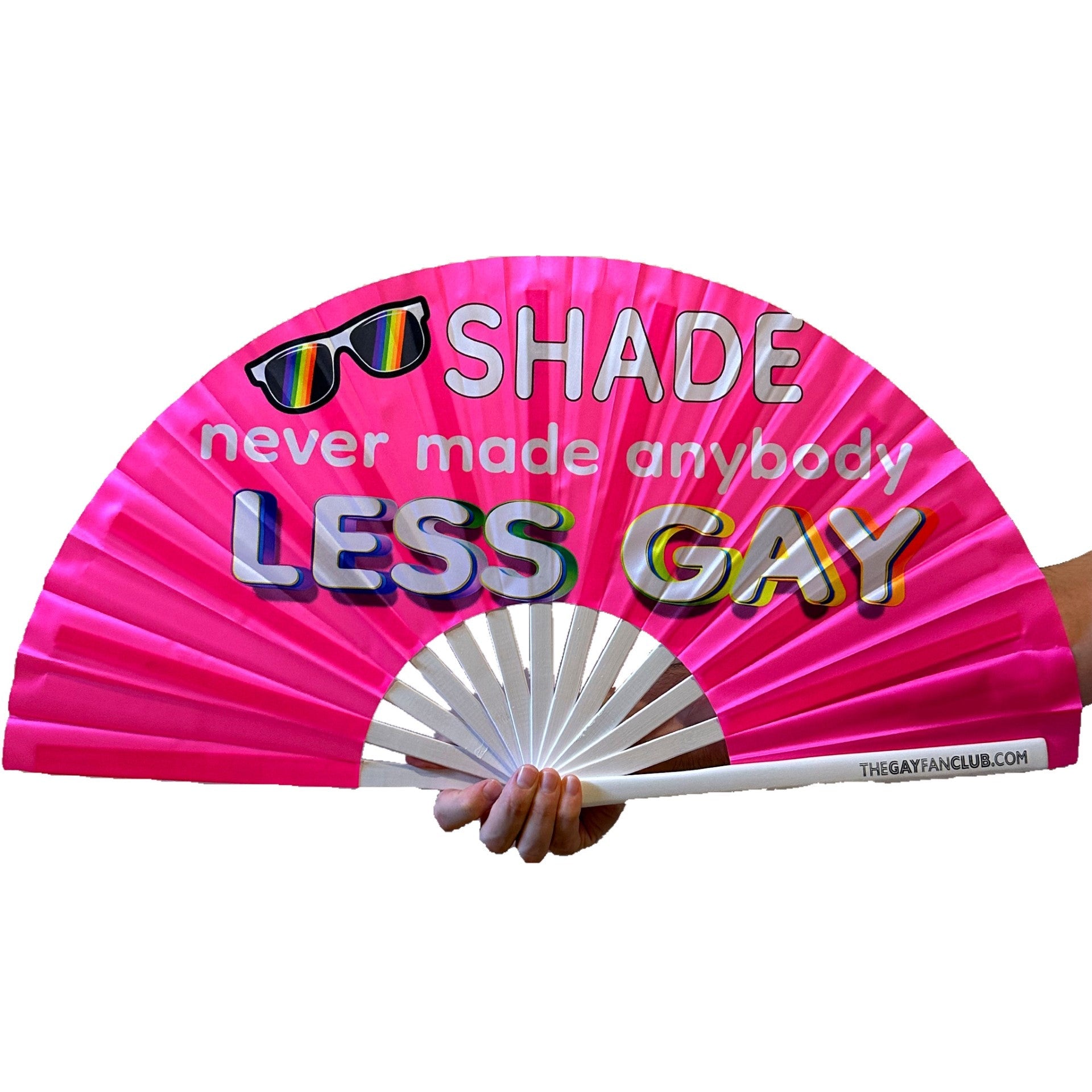 Clack Hand Fan - Shade Never Made Anybody Less Gay clack-hand-fan-shade-never-made-anybody-less-gay