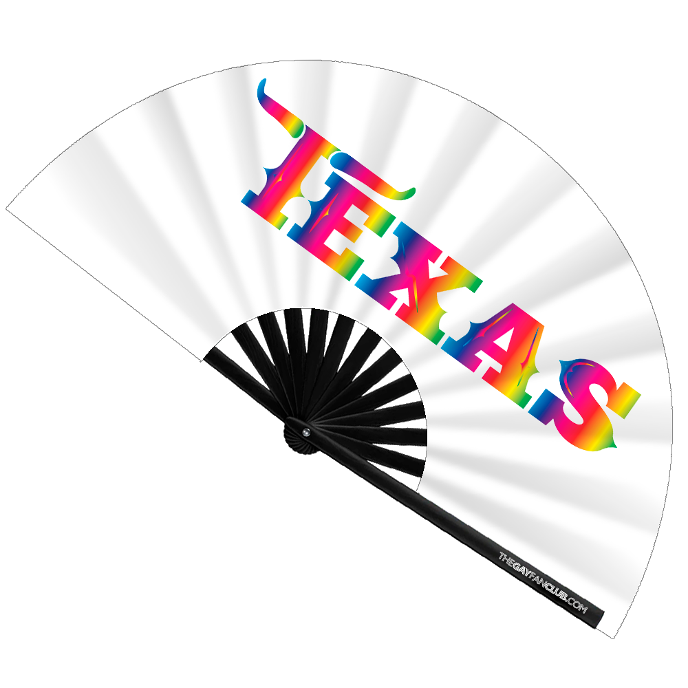 Clack Hand Fan - Texas (UV) clack-hand-fan-texas-uv-black-front