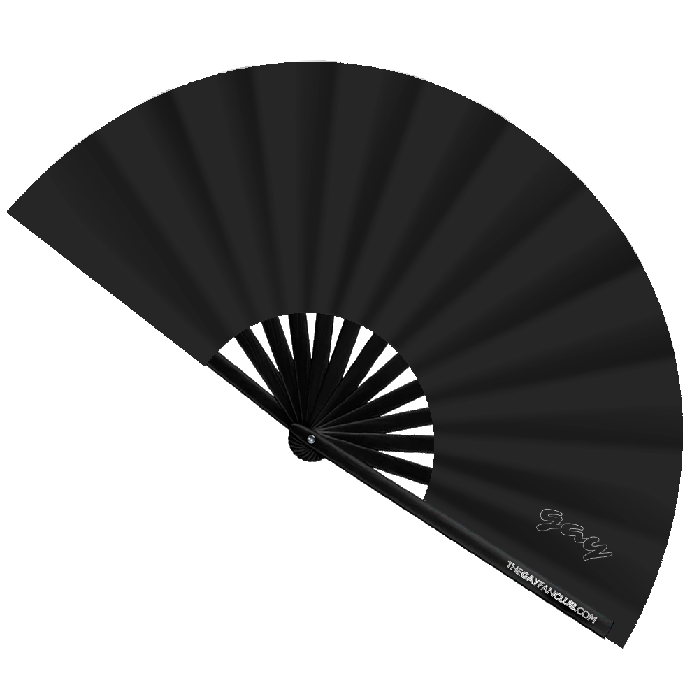 Clack Hand Fan - The Black Fan clack-hand-fan-the-black-fan-front