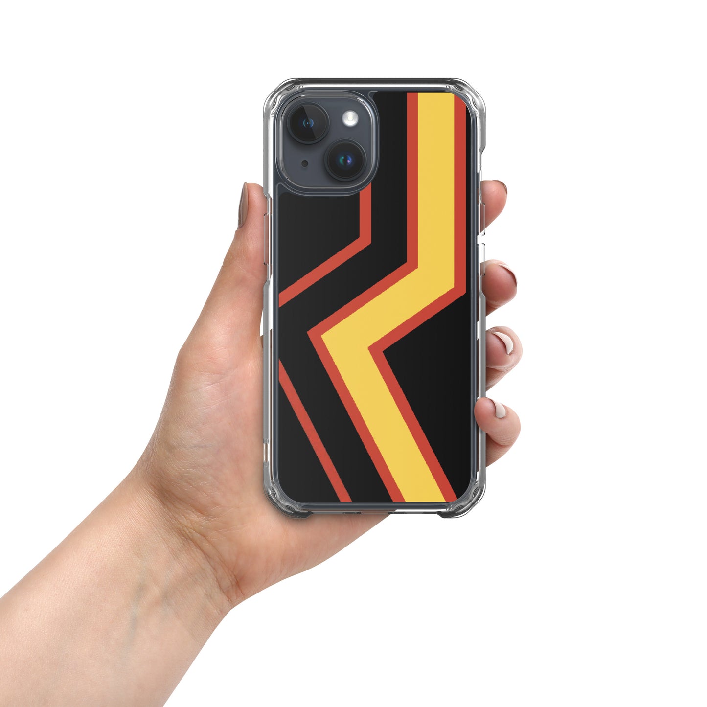 Rubber Latex Pride Flag Apple iPhone Cell Phone Case clear-case-for-iphone-iphone-15-case-on-phone-674cd8101ffb9