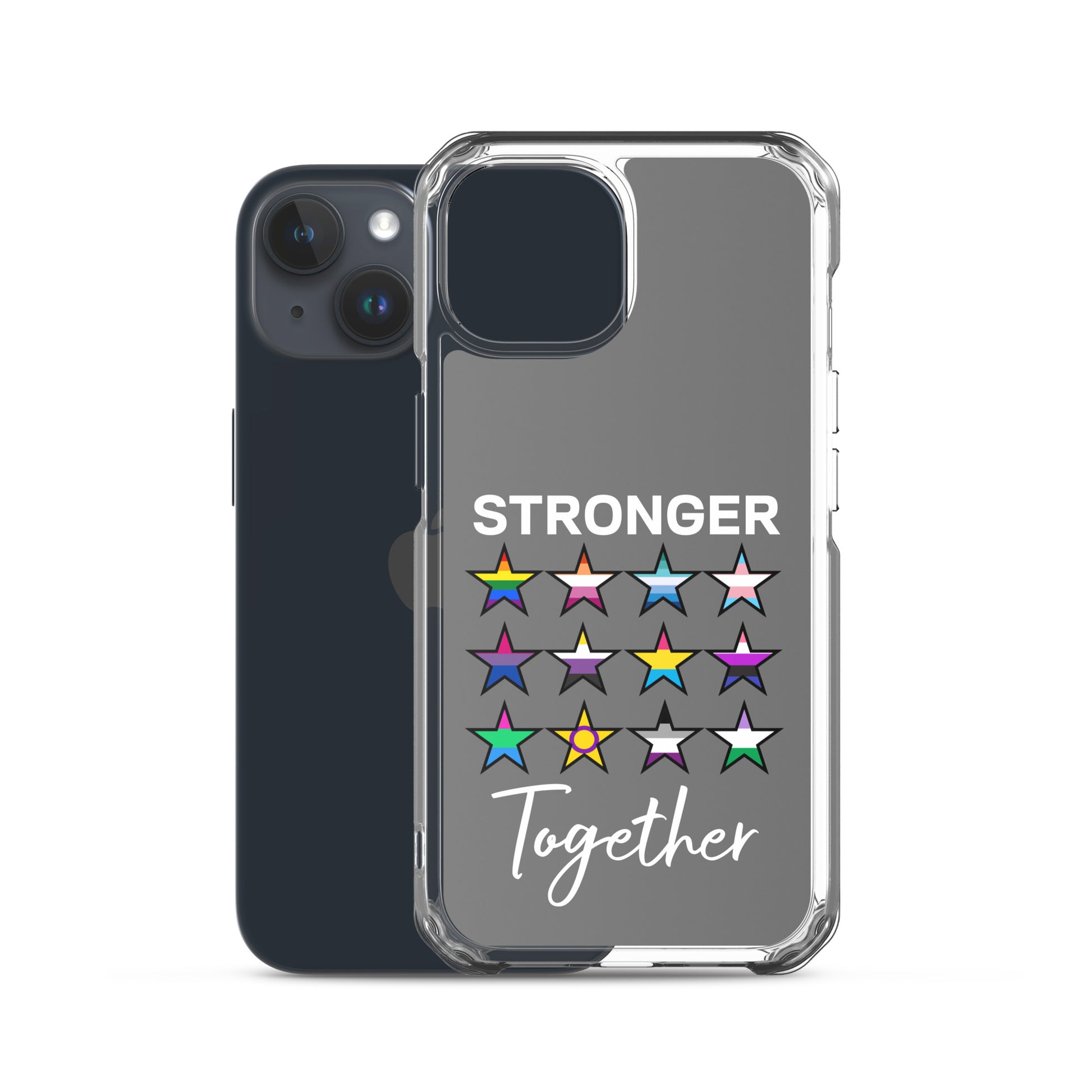 LGBTQ Pride Apple iPhone Case - Stronger Together clear-case-for-iphone-iphone-15-case-with-phone-66f83be6118a0