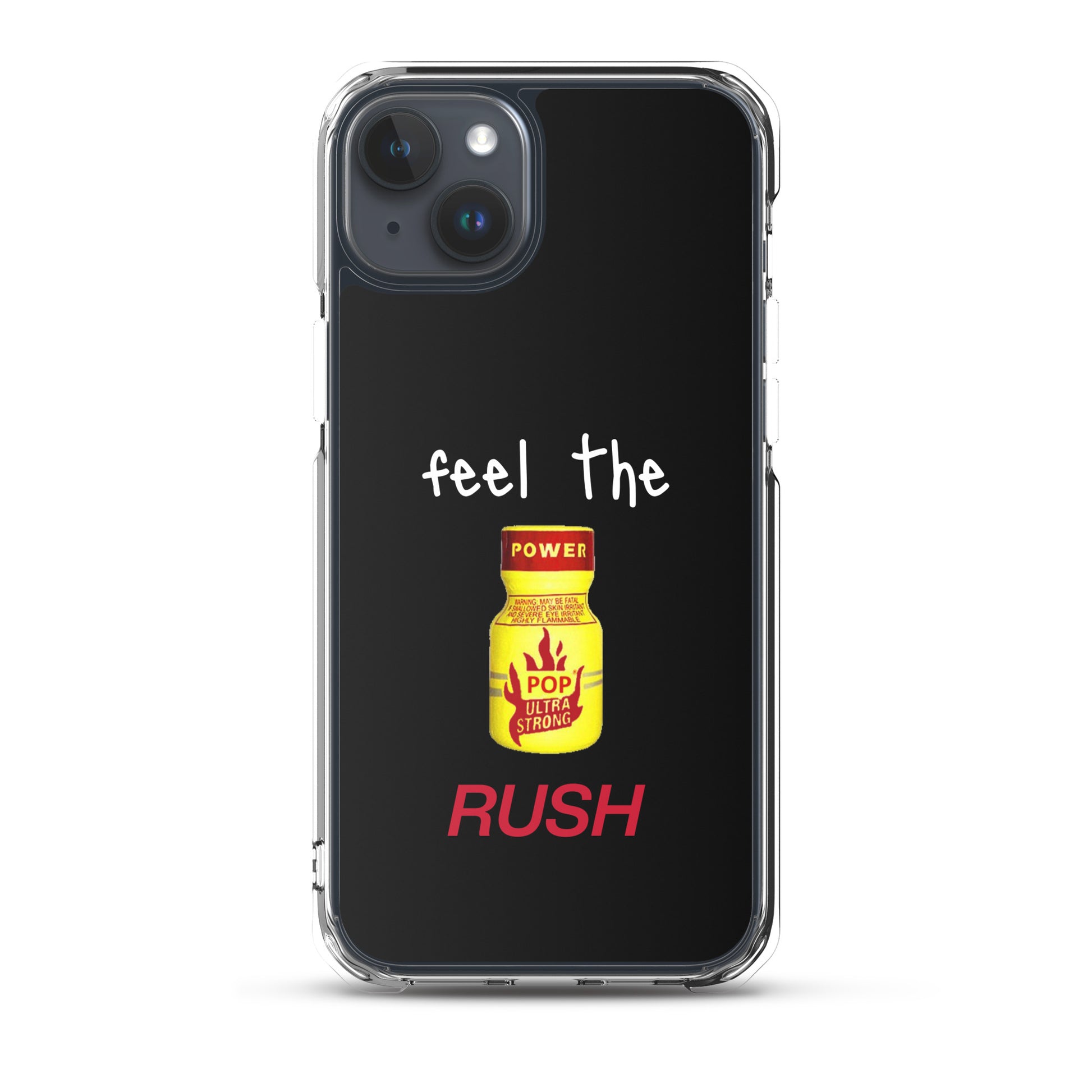 Feel The Rush Apple iPhone Cell Phone Case iPhone 15 Plus clear-case-for-iphone-iphone-15-plus-case-on-phone-66f83c3eeef0b