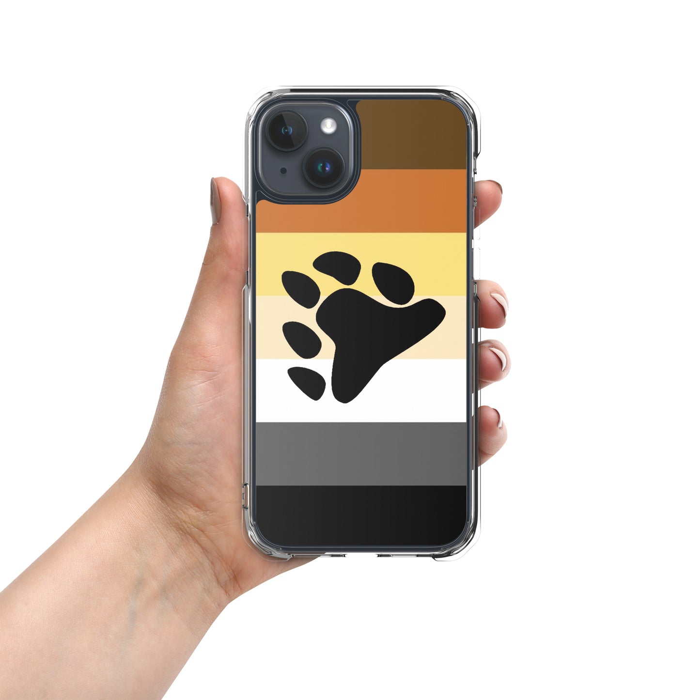 Gay Bear Pride Cell Phone Case for Apple iPhone clear-case-for-iphone-iphone-15-plus-case-on-phone-671d6556bac78