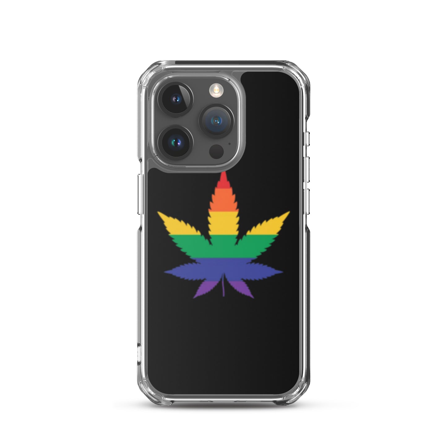 LGBTQ Pride Apple iPhone Case - Weed iPhone 15 Pro Pride clear-case-for-iphone-iphone-15-pro-case-on-phone-66f83b04d777a