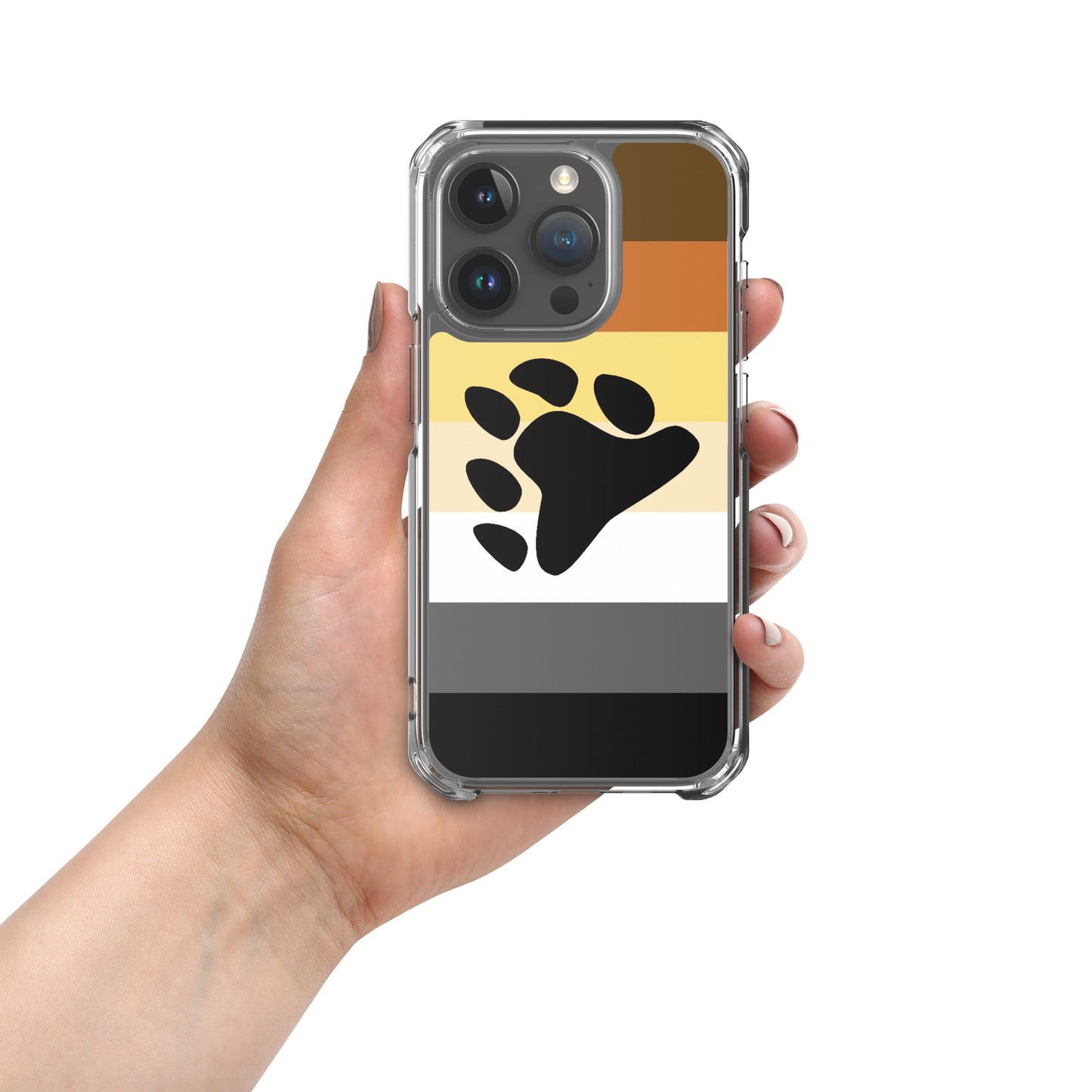 Gay Bear Pride Cell Phone Case for Apple iPhone clear-case-for-iphone-iphone-15-pro-case-on-phone-673d34e34df29