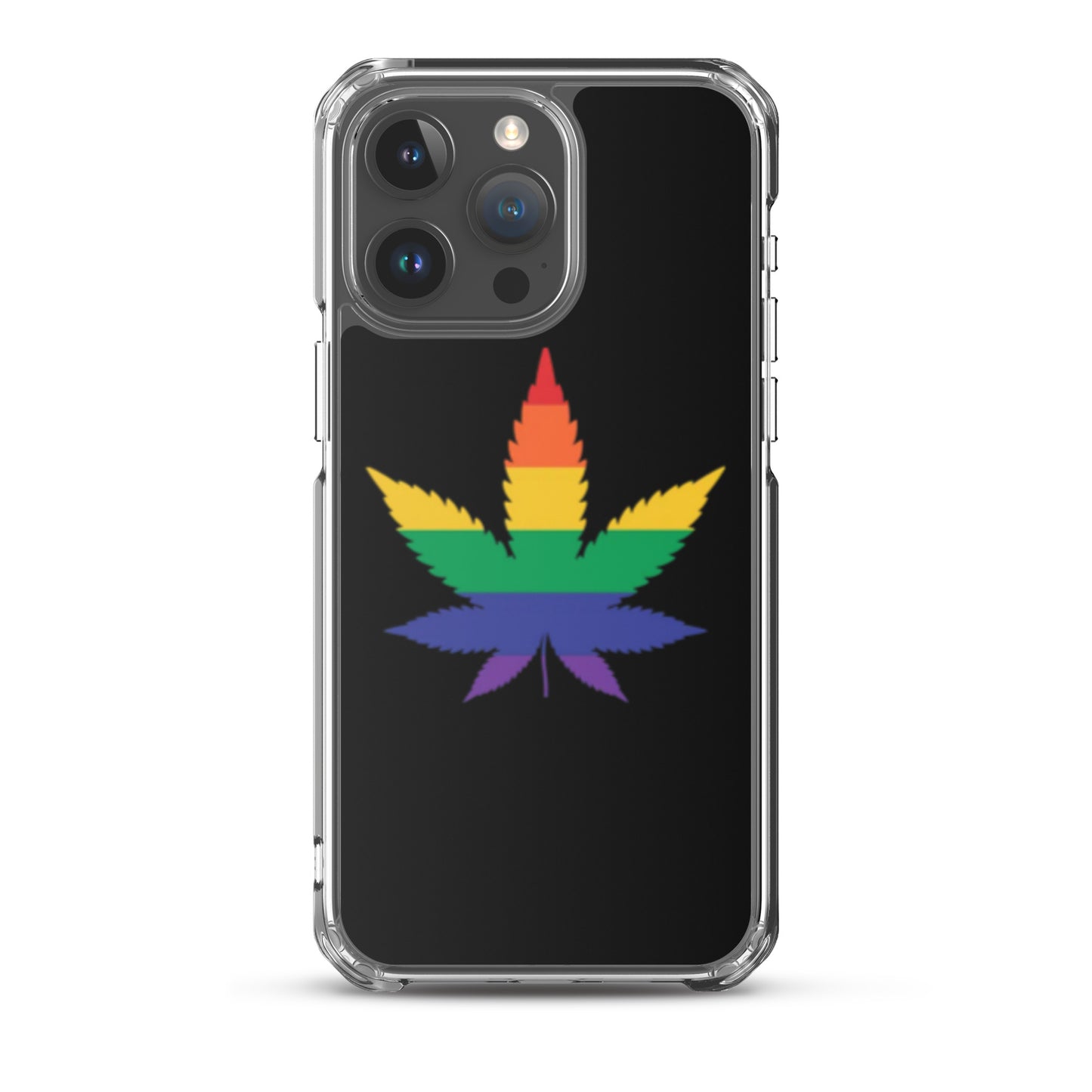 LGBTQ Pride Apple iPhone Case - Weed iPhone 15 Pro Max Pride clear-case-for-iphone-iphone-15-pro-max-case-on-phone-66f83b04d7569