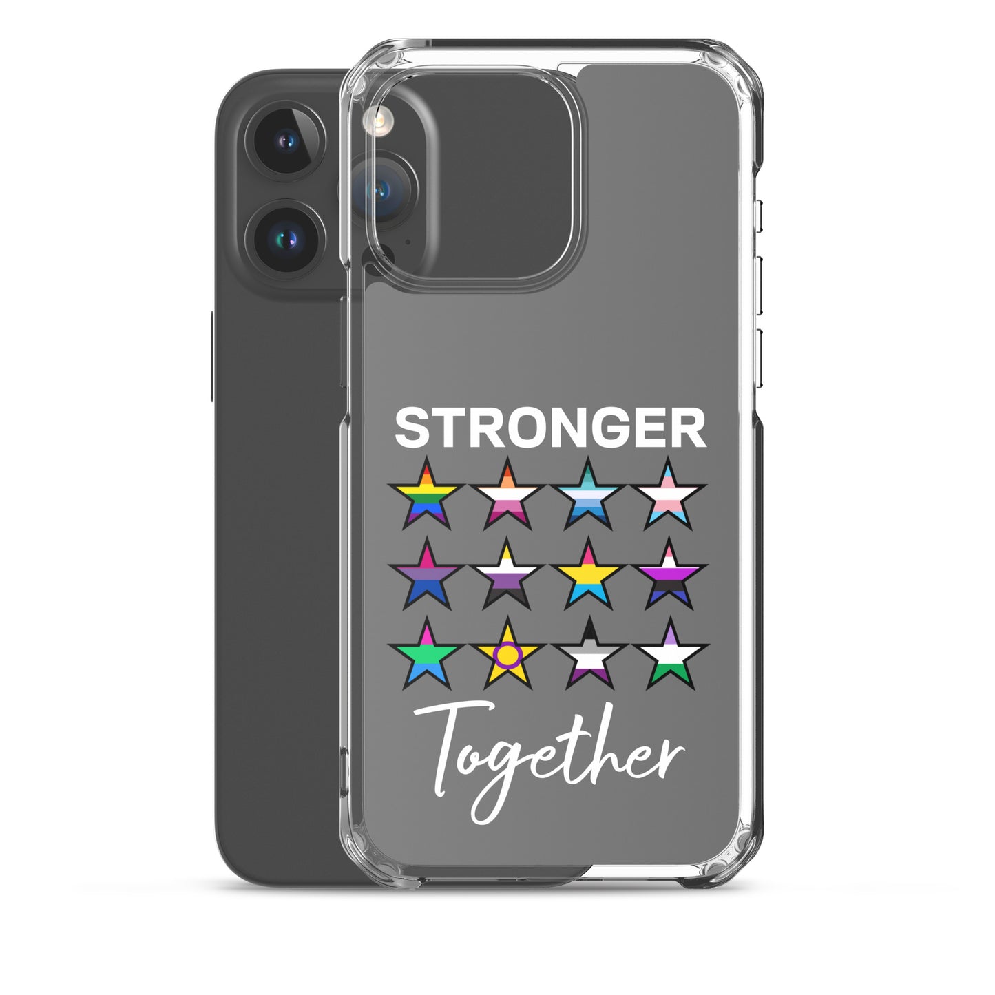 LGBTQ Pride Apple iPhone Case - Stronger Together clear-case-for-iphone-iphone-15-pro-max-case-with-phone-66f83be611493