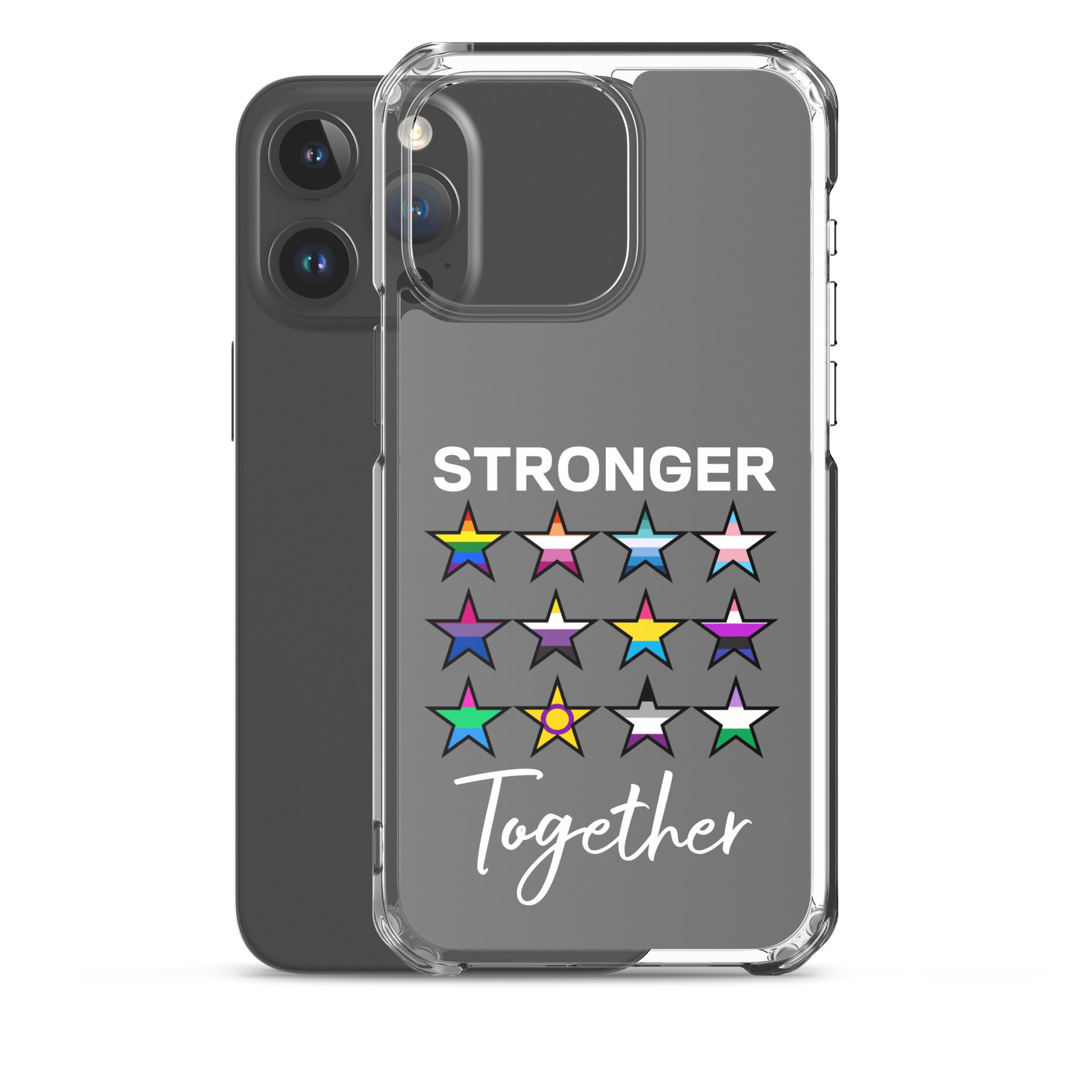 LGBTQ Pride Apple iPhone Case - Stronger Together clear-case-for-iphone-iphone-15-pro-max-case-with-phone-66f83be611493