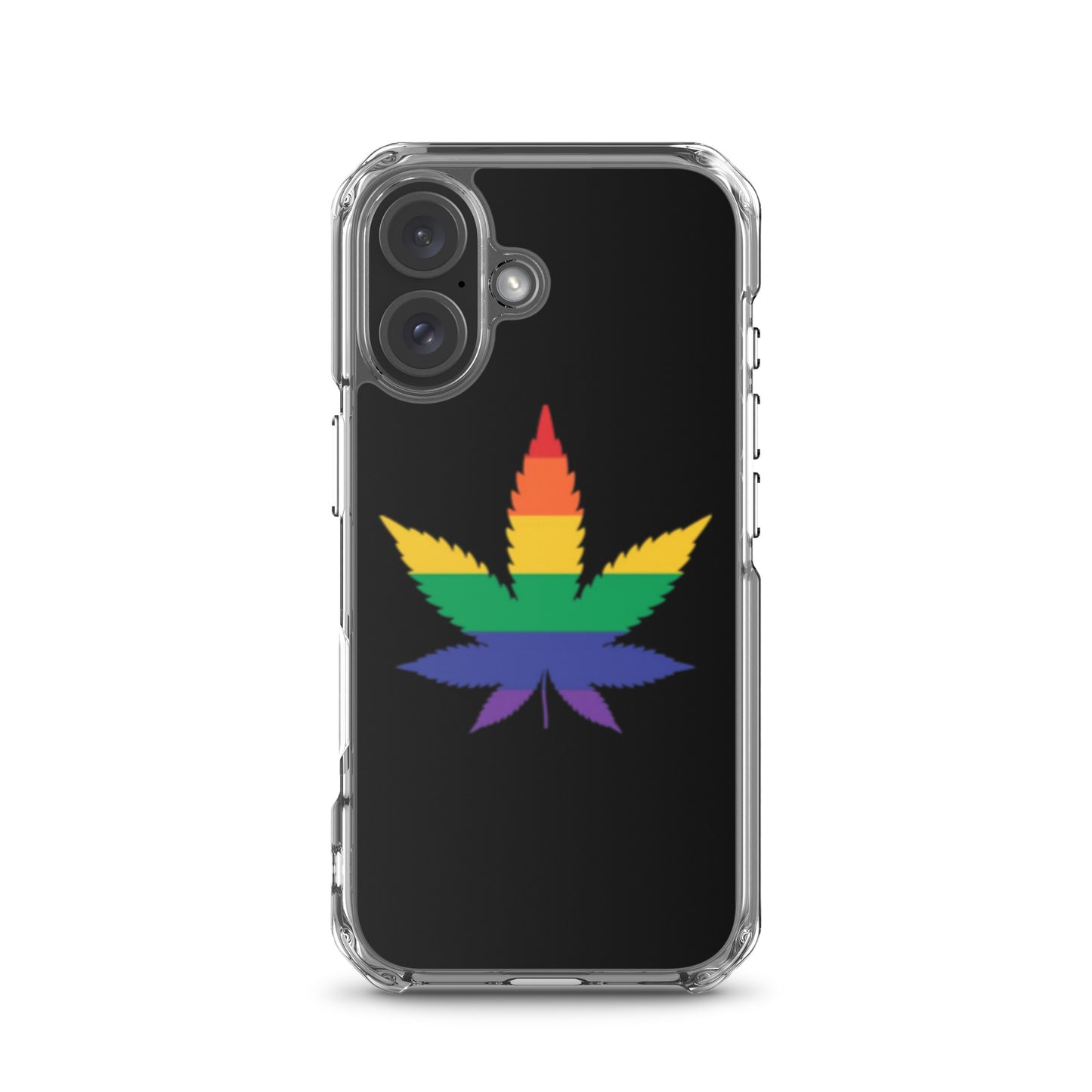 LGBTQ Pride Apple iPhone Case - Weed iPhone 16 Pride clear-case-for-iphone-iphone-16-case-on-phone-66f83b04d7f24