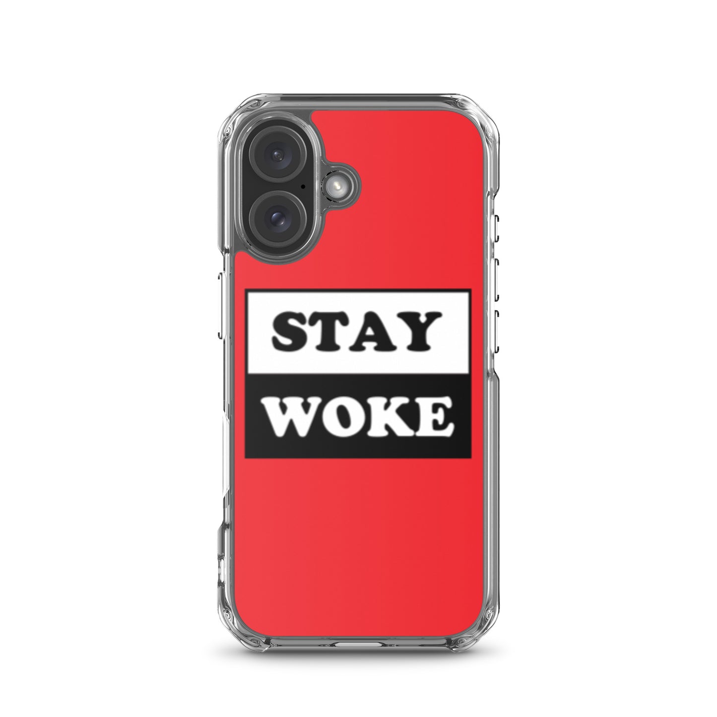 Stay Woke Apple iPhone Cell Phone Case iPhone 16 clear-case-for-iphone-iphone-16-case-on-phone-66f83b5e35d30