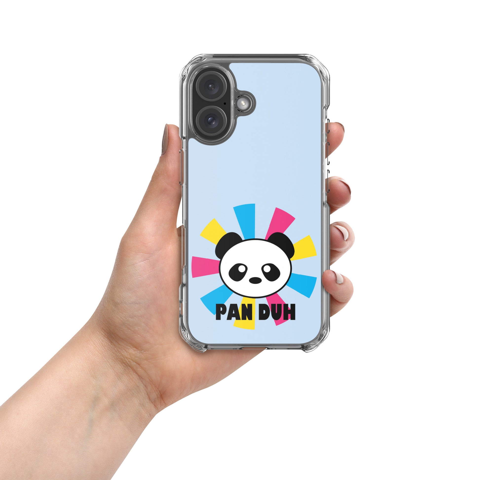 Pansexual Pan Pride Apple iPhone Case - Pan Duh iPhone 16 clear-case-for-iphone-iphone-16-case-on-phone-674cd99b0151a