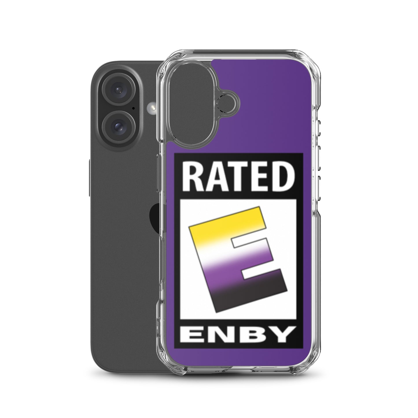 Nonbinary Enby Pride Apple iPhone Cell Phone Case - Rated E for Enby clear-case-for-iphone-iphone-16-case-with-phone-66f83abec7784