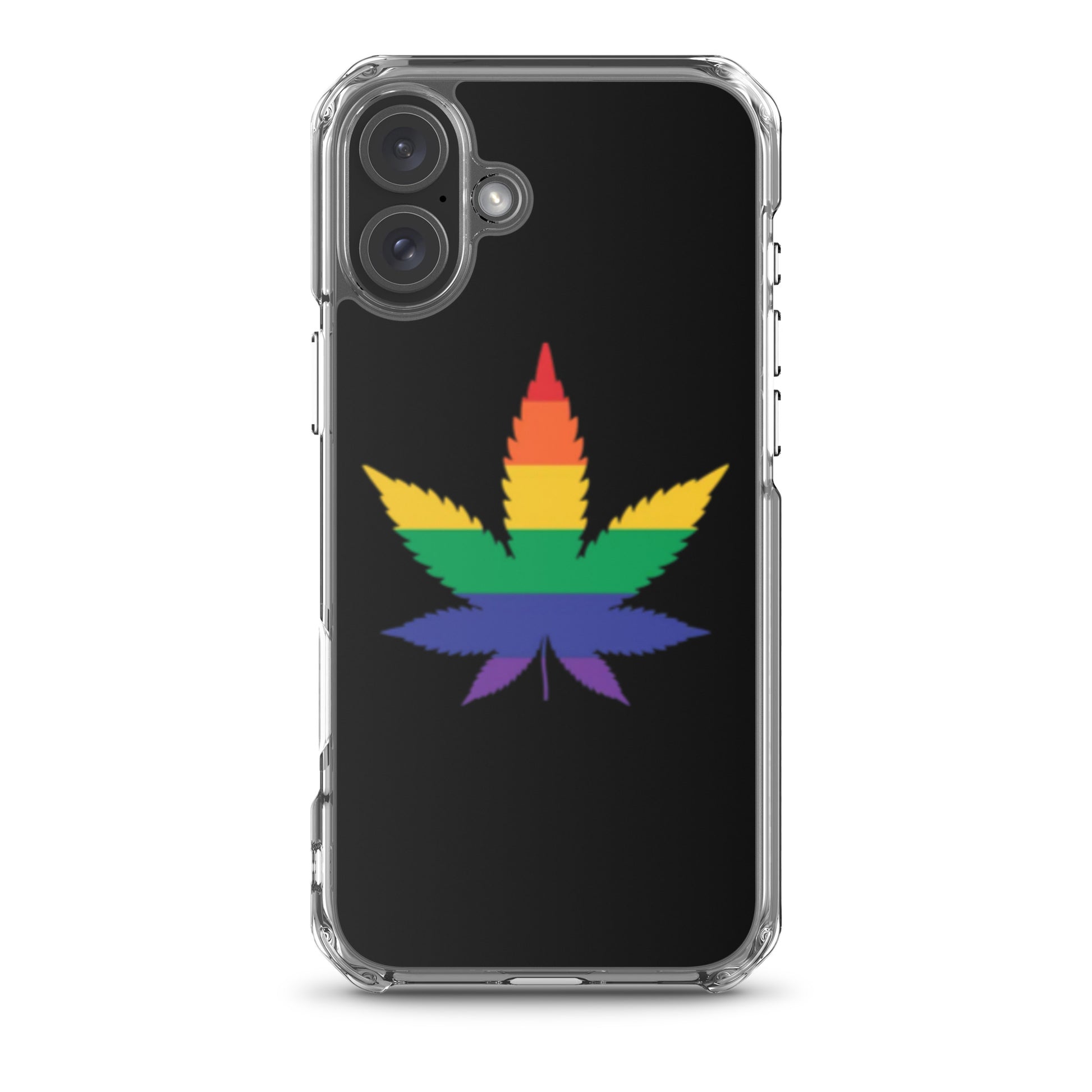 LGBTQ Pride Apple iPhone Case - Weed iPhone 16 Plus Pride clear-case-for-iphone-iphone-16-plus-case-on-phone-66f83b04d79c5