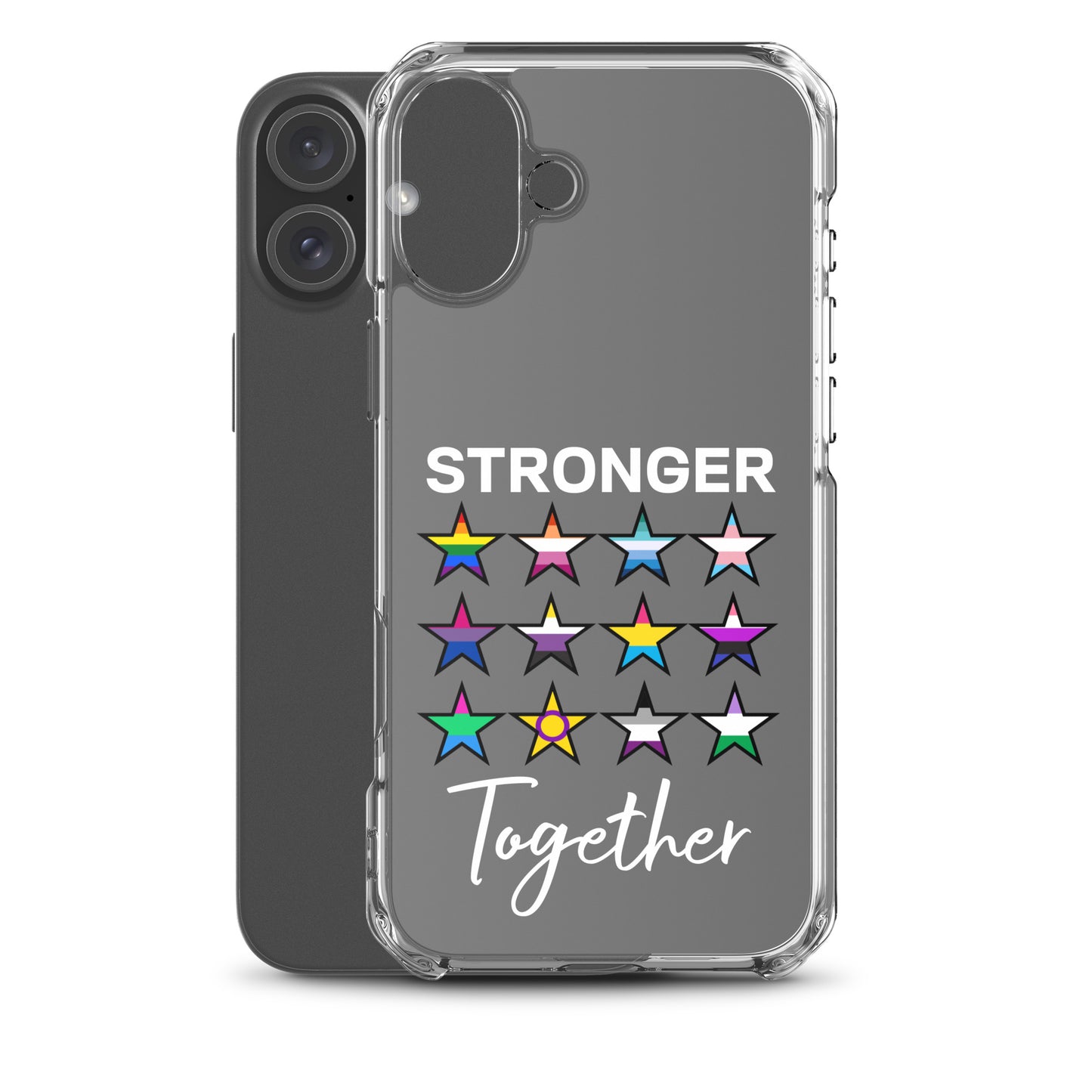 LGBTQ Pride Apple iPhone Case - Stronger Together clear-case-for-iphone-iphone-16-plus-case-with-phone-66f83be611aad