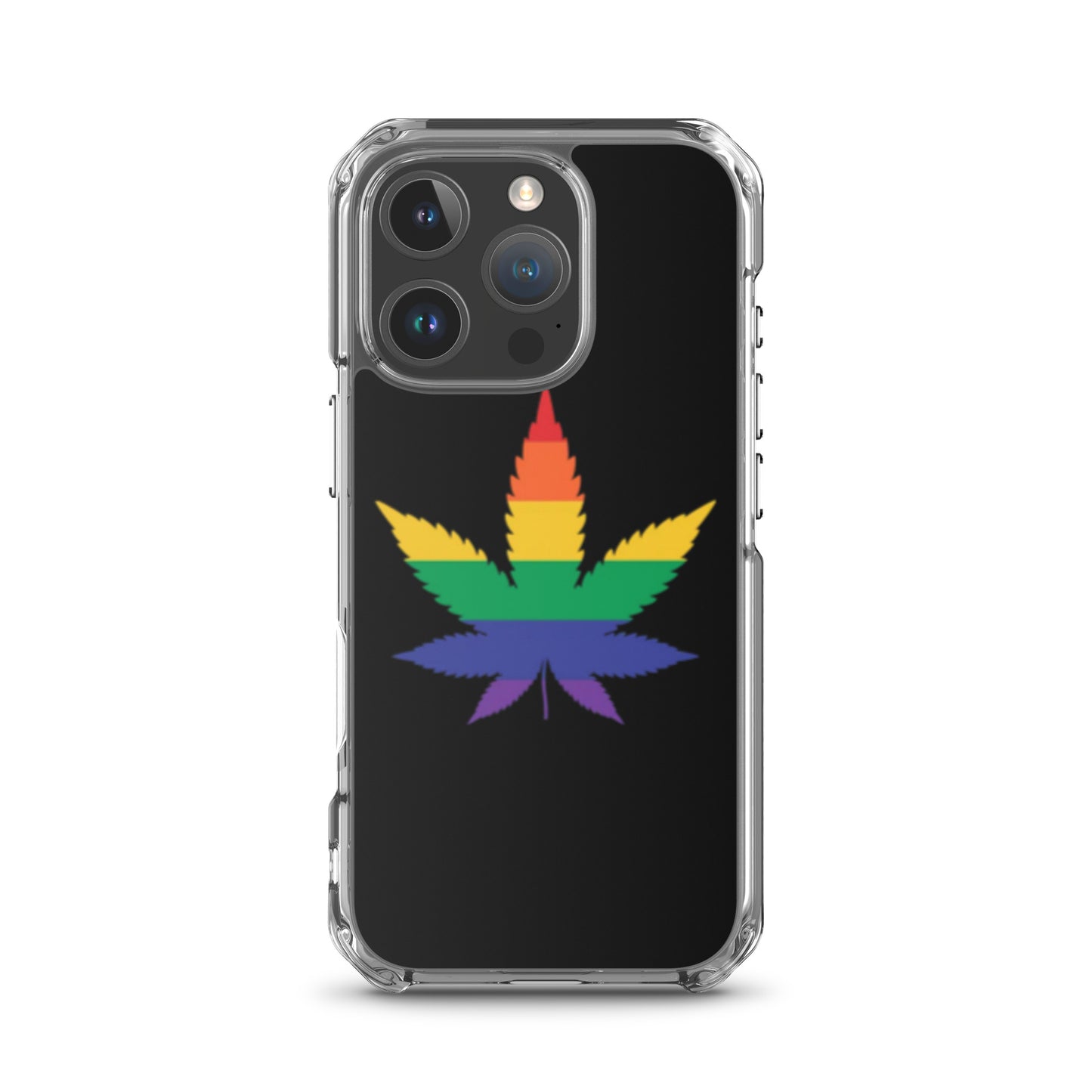 LGBTQ Pride Apple iPhone Case - Weed iPhone 16 Pro Pride clear-case-for-iphone-iphone-16-pro-case-on-phone-66f83b04d7d3e