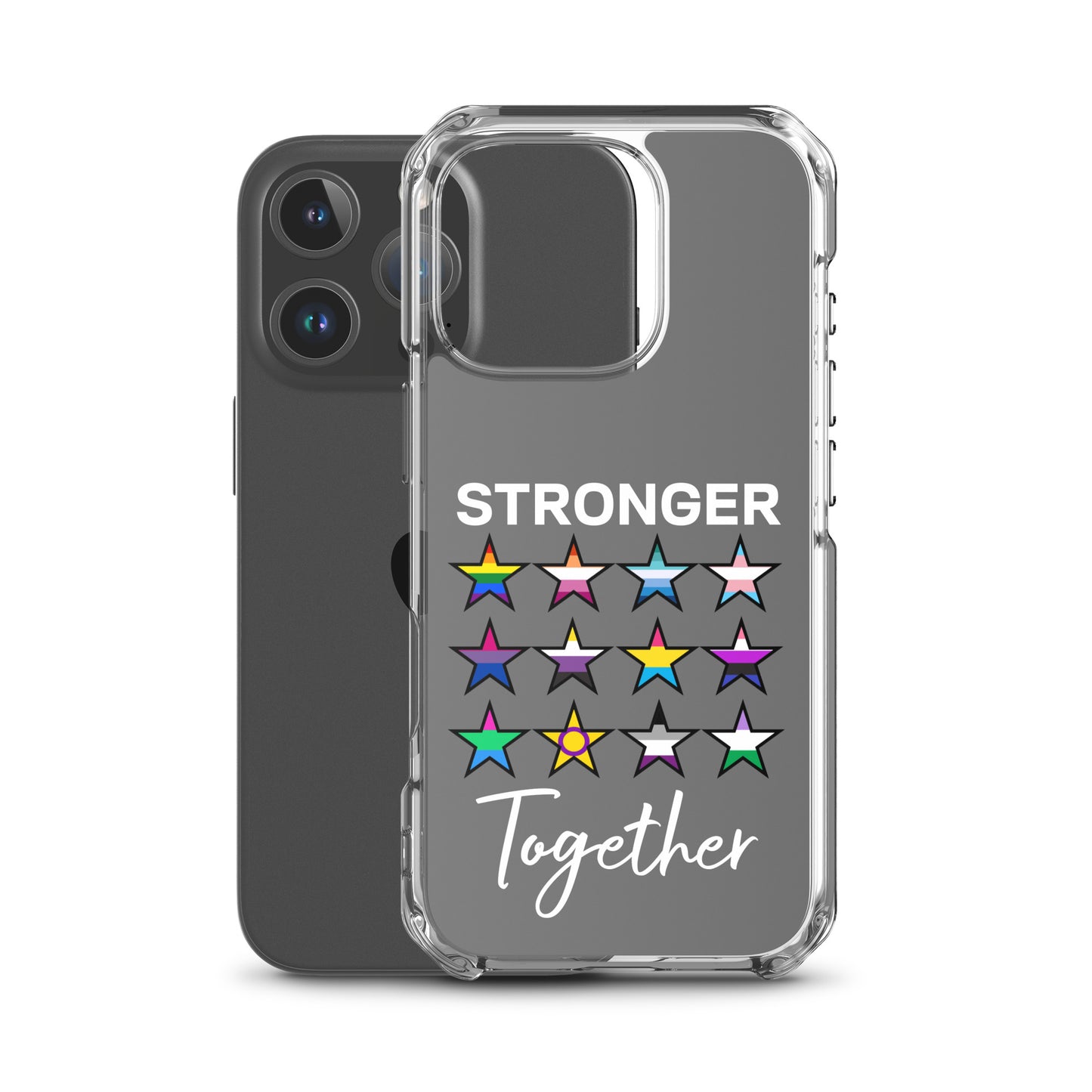 LGBTQ Pride Apple iPhone Case - Stronger Together clear-case-for-iphone-iphone-16-pro-case-with-phone-66f83be611dc5