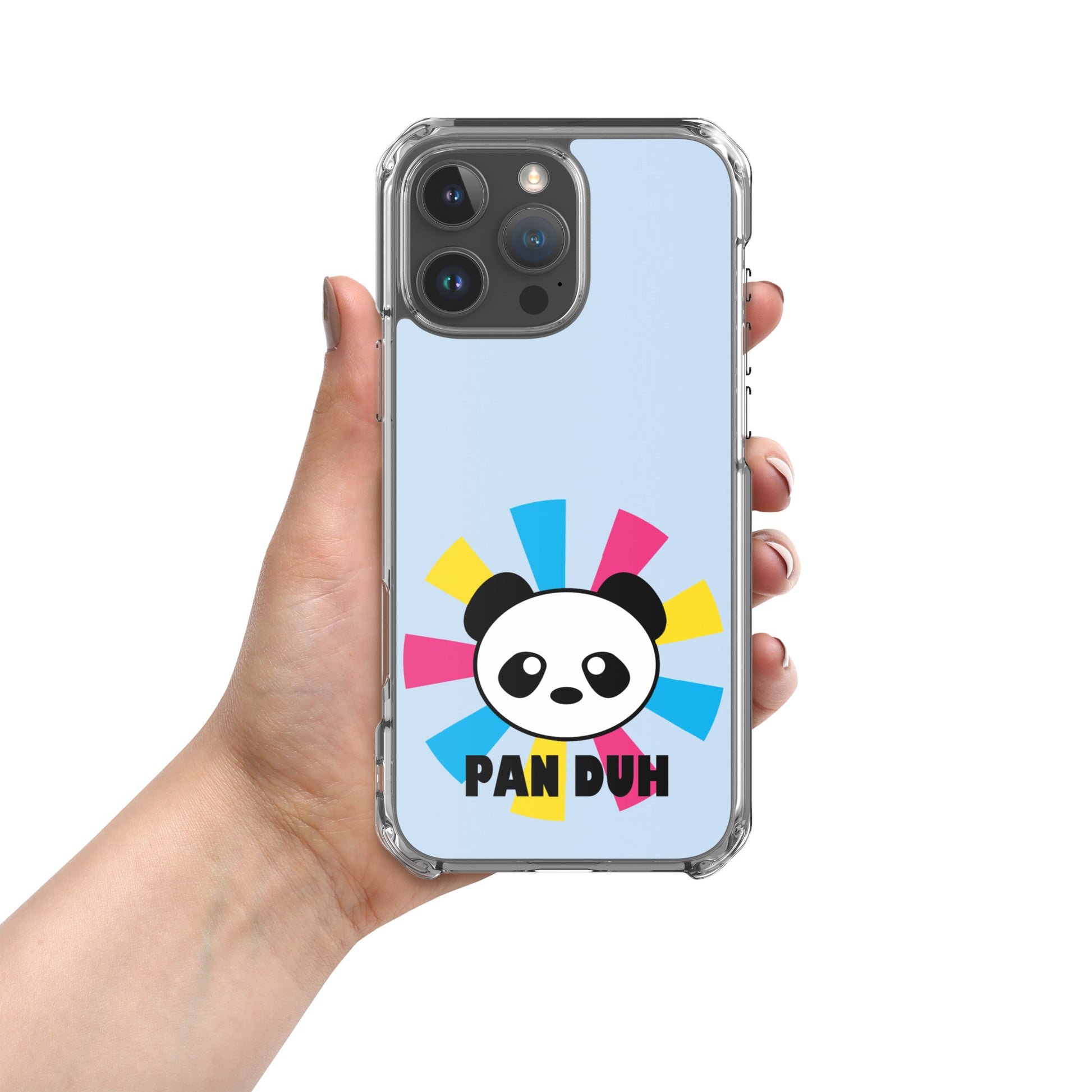 Pansexual Pan Pride Apple iPhone Case - Pan Duh iPhone 16 Pro Max clear-case-for-iphone-iphone-16-pro-max-case-on-phone-674cd99b00abe