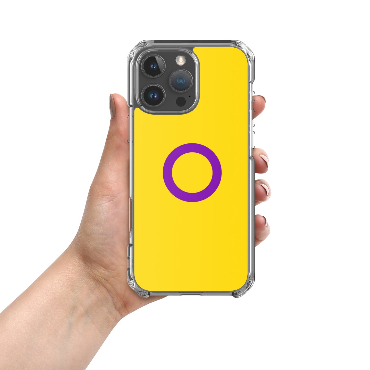 Intersex Pride Flag Apple iPhone Cell Phone Case iPhone 16 Pro Max Intersex clear-case-for-iphone-iphone-16-pro-max-case-on-phone-674cdacd01f80