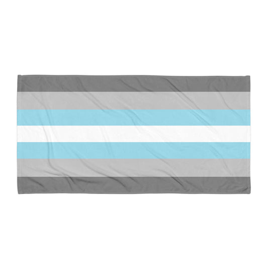 Demiboy Pride Flag Beach Blanket Towel 30x60 Multi Demiboy demiboy-Pride-Flag-Beach-Blanket-Towel-flat