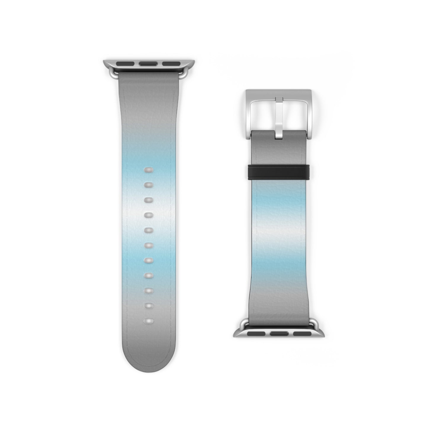Demiboy Pride Apple Watch Band Strap In Ombre 38 - 41 mm Silver Matte