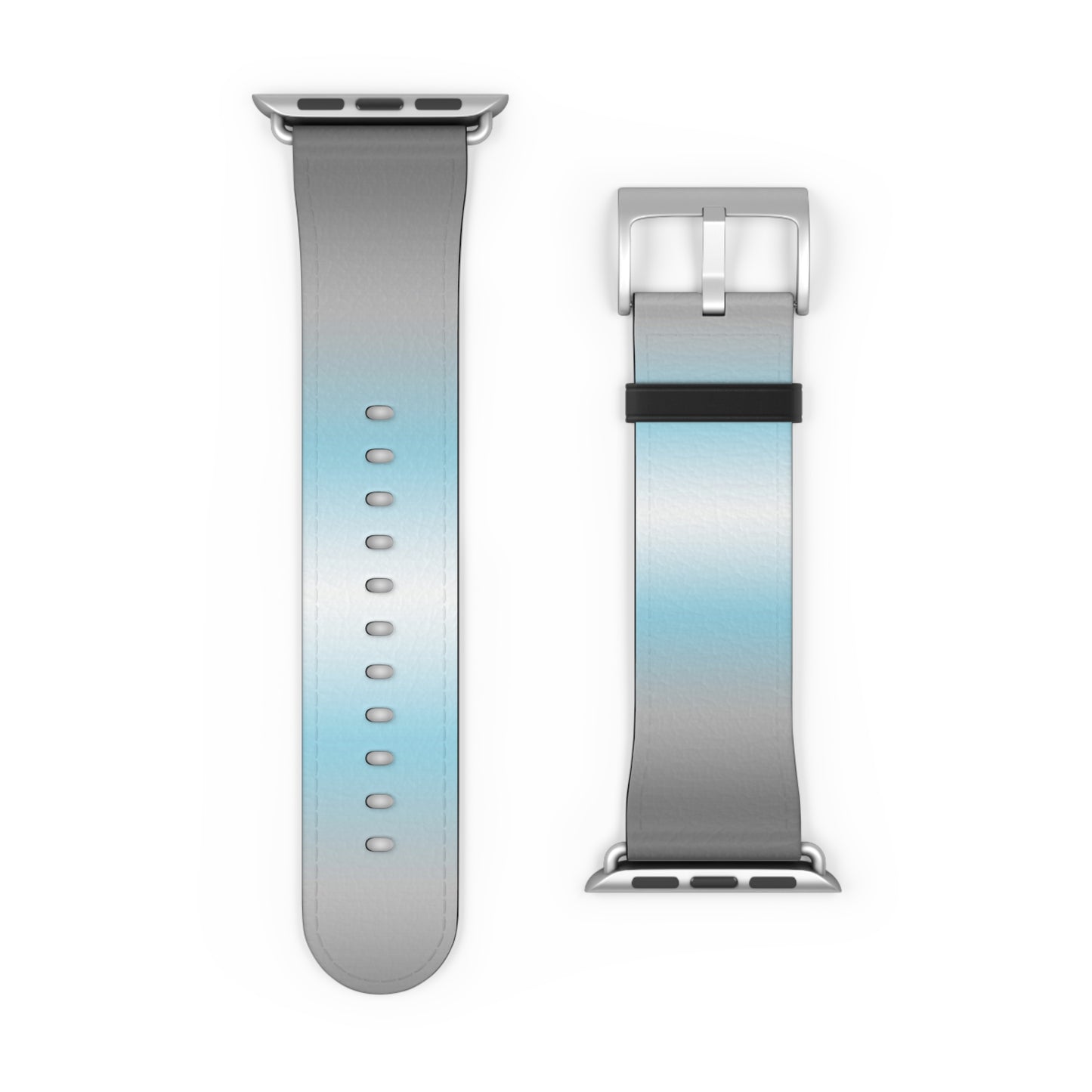 Demiboy Pride Apple Watch Band Strap In Ombre 42 - 45 mm Silver Matte