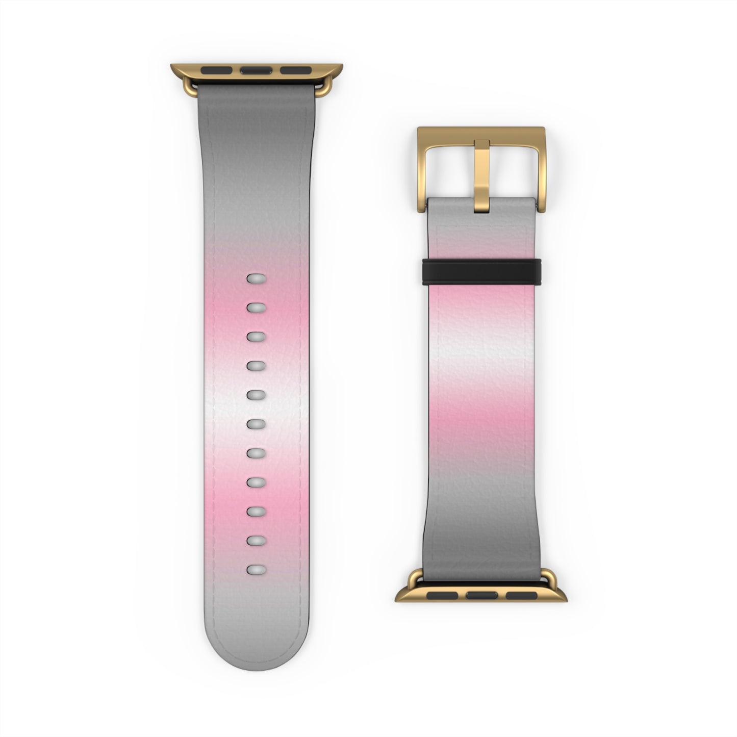 Demigirl Pride Apple Watch Band Strap In Ombre 42 - 45 mm Gold Matte