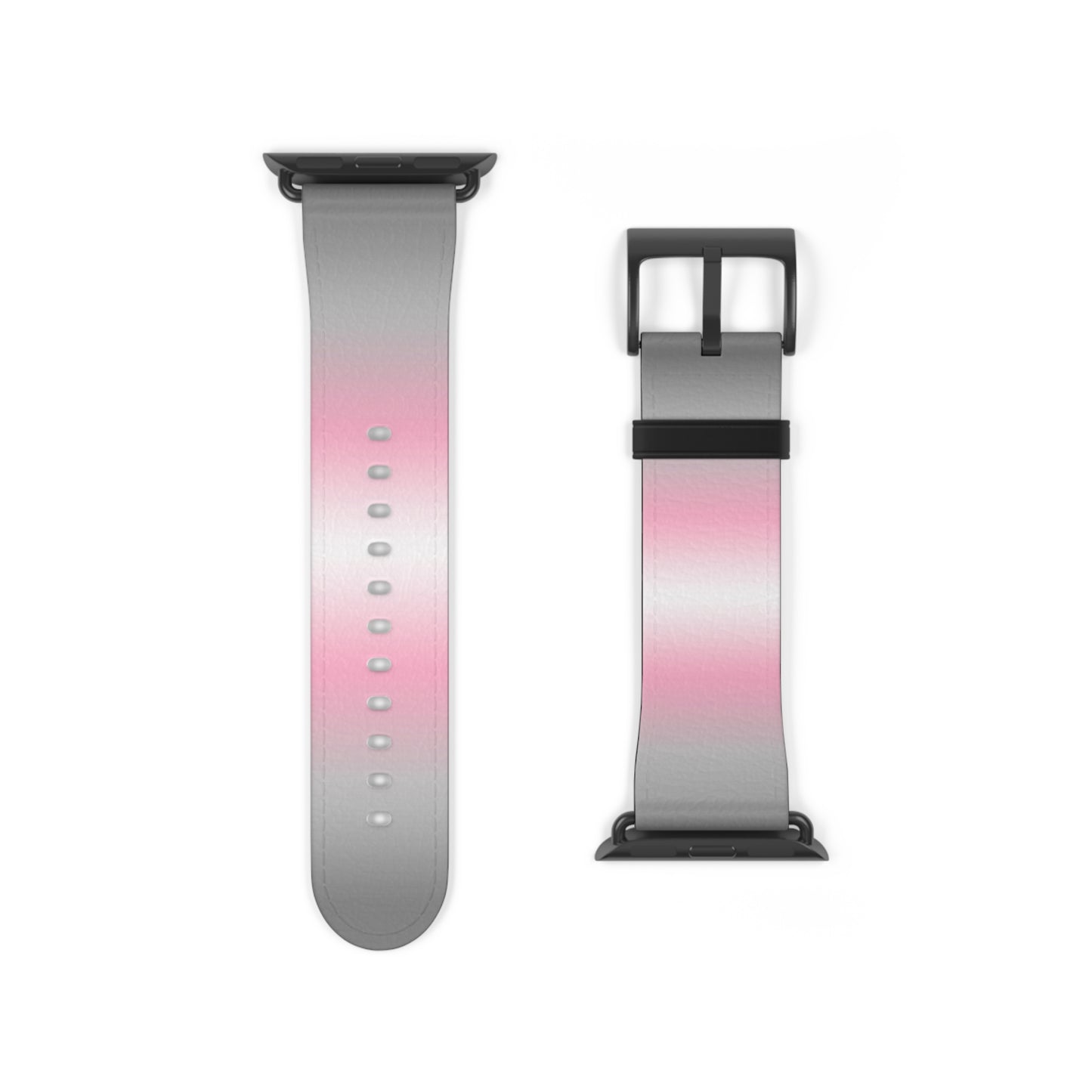 Demigirl Pride Apple Watch Band Strap In Ombre 38 - 41 mm Black Matte