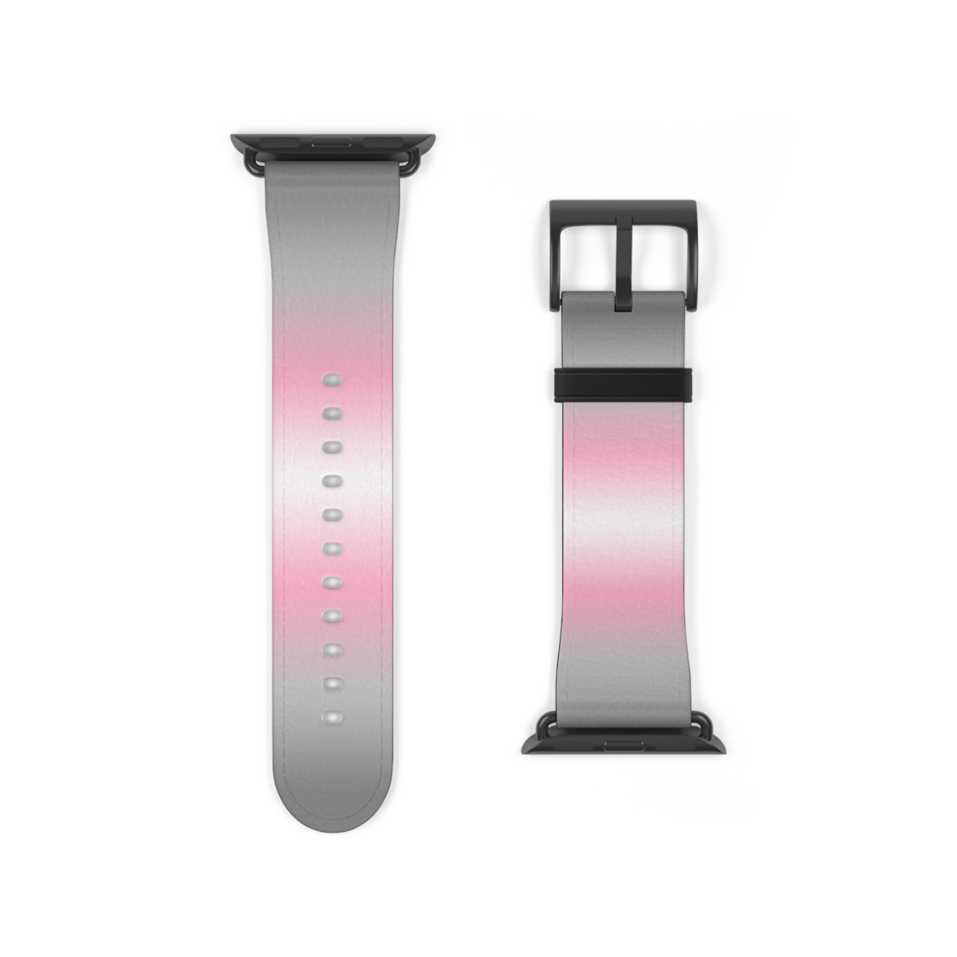 Demigirl Pride Apple Watch Band Strap In Ombre 38 - 41 mm Black Matte
