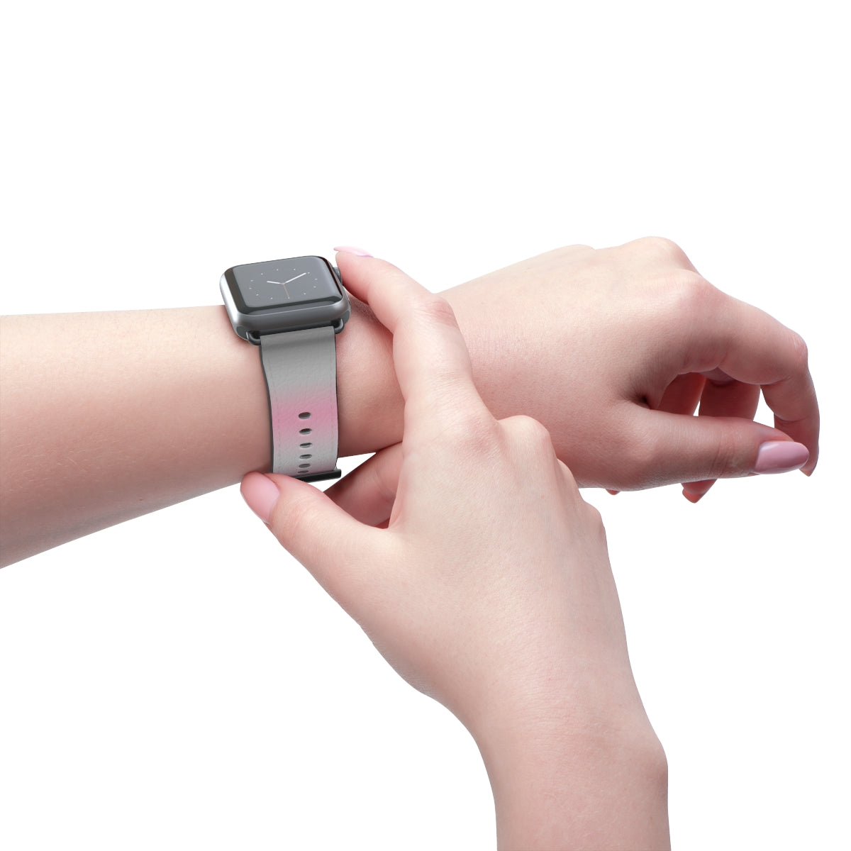 Demigirl Pride Apple Watch Band Strap In Ombre worn on wrist