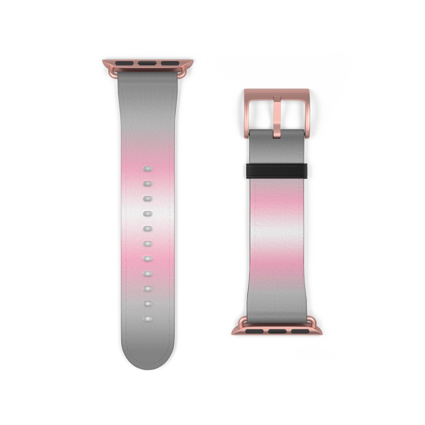 Demigirl Pride Apple Watch Band Strap In Ombre 38 - 41 mm Rose Gold Matte