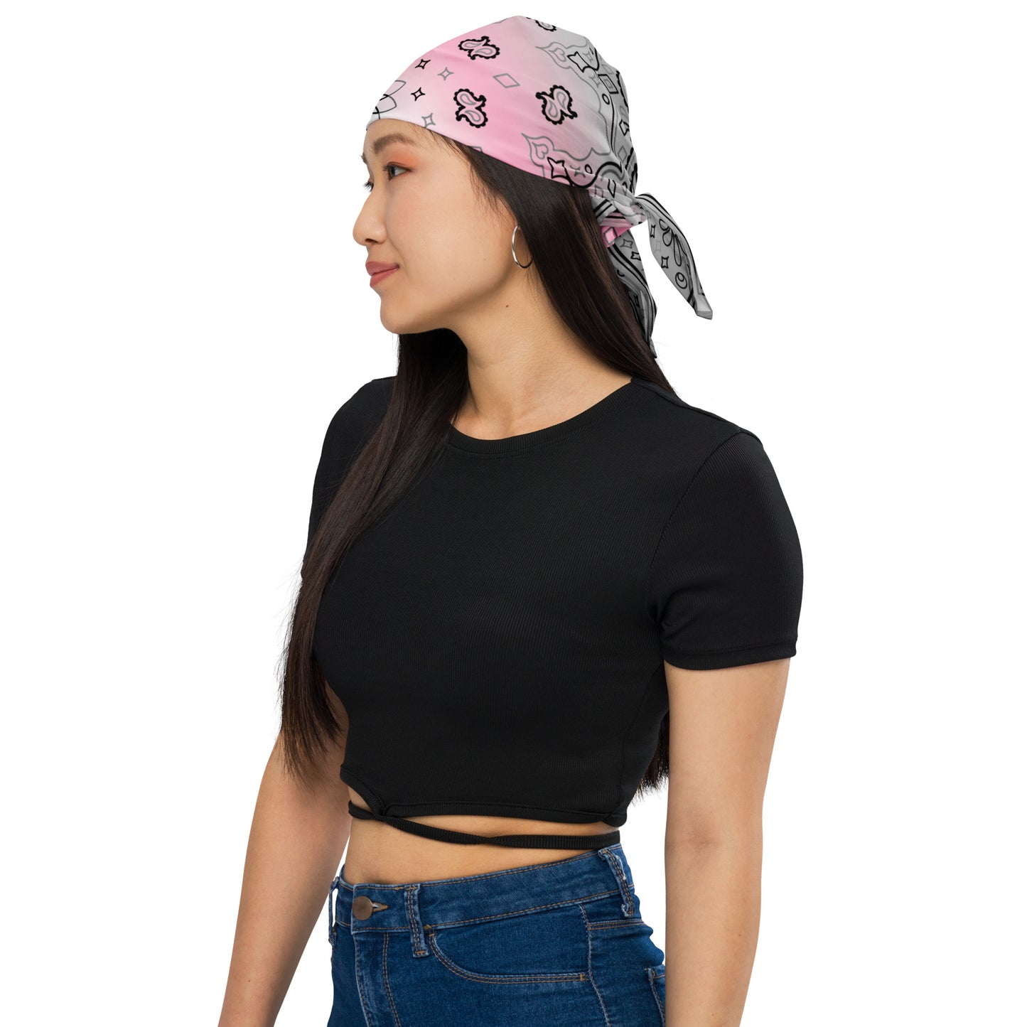 Demigirl Pride Paisley Bandana demigirl-pride-bandana-model-2 Bandana
