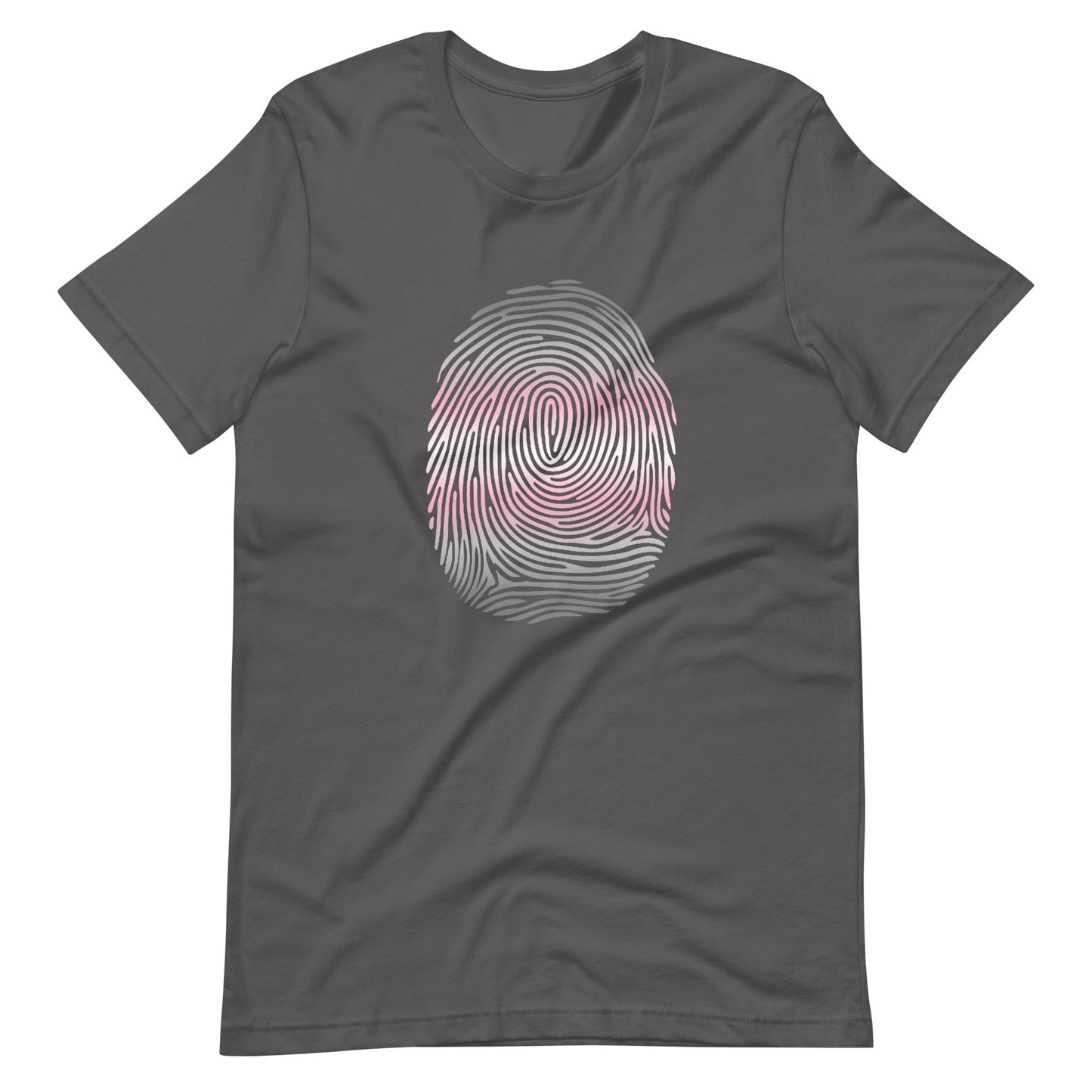 Demigirl Pride Identity Fingerprint Shirt Asphalt Demigirl demigirl-pride-demi-girl-identity-fingerprint-shirt-asphalt-grey-front