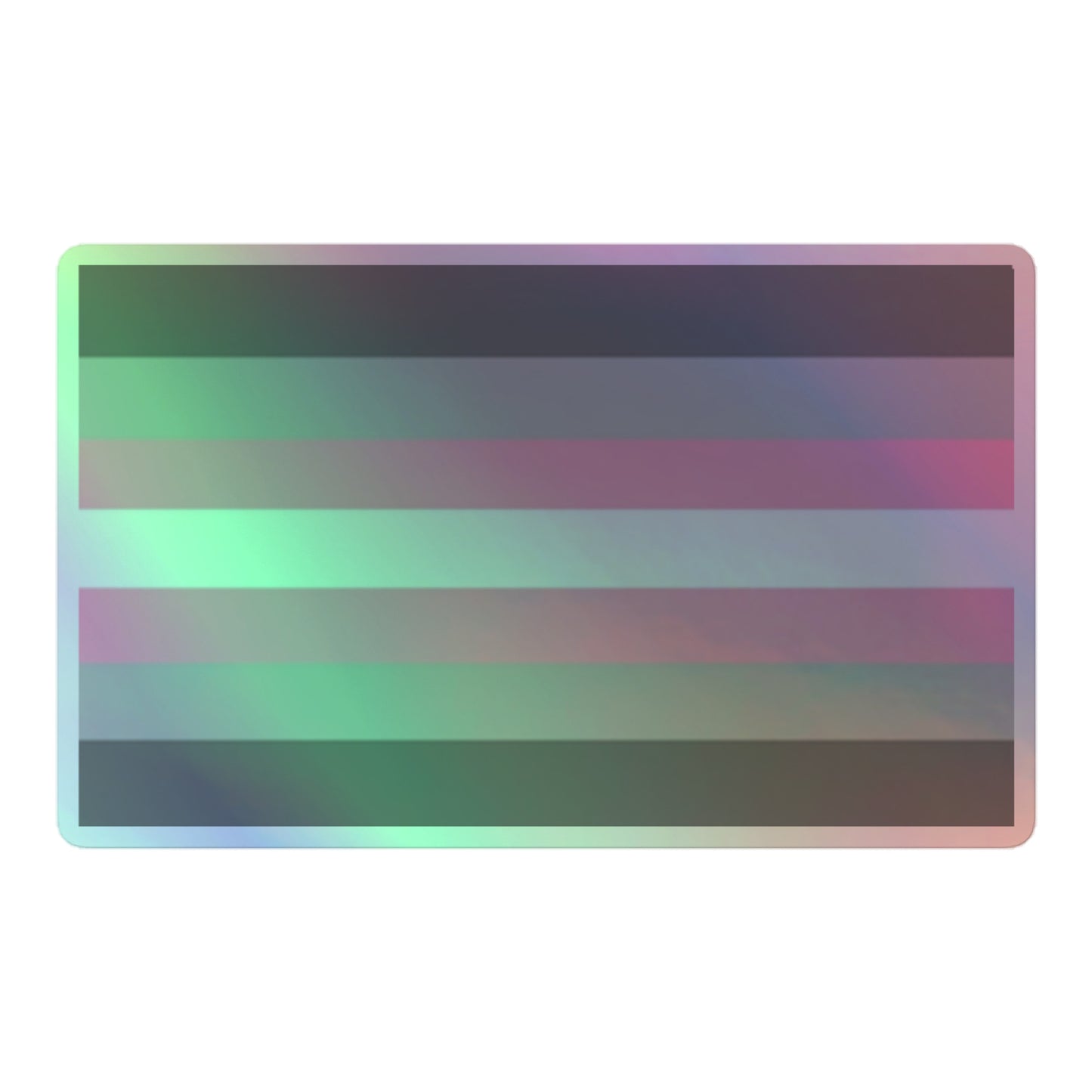Demigirl Pride Flag Holographic Sticker 5.5″ Demigirl demigirl-pride-flag-holographic-sticker-5in-front Holographic Sticker