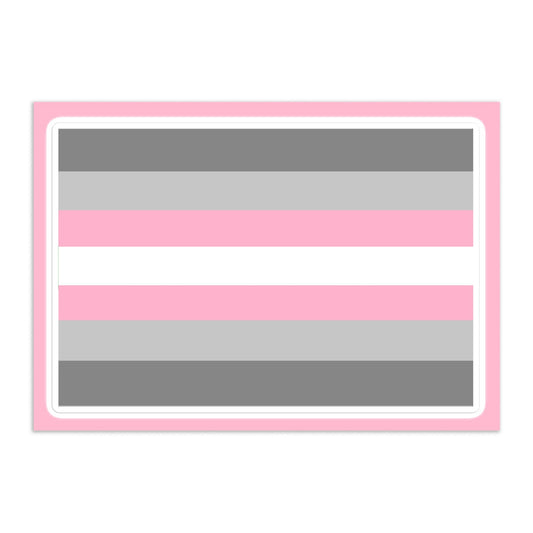 Demigirl Pride Flag Large Sheet Sticker Demigirl kiss-cut-sticker-sheet-white-front-655cbd62690db