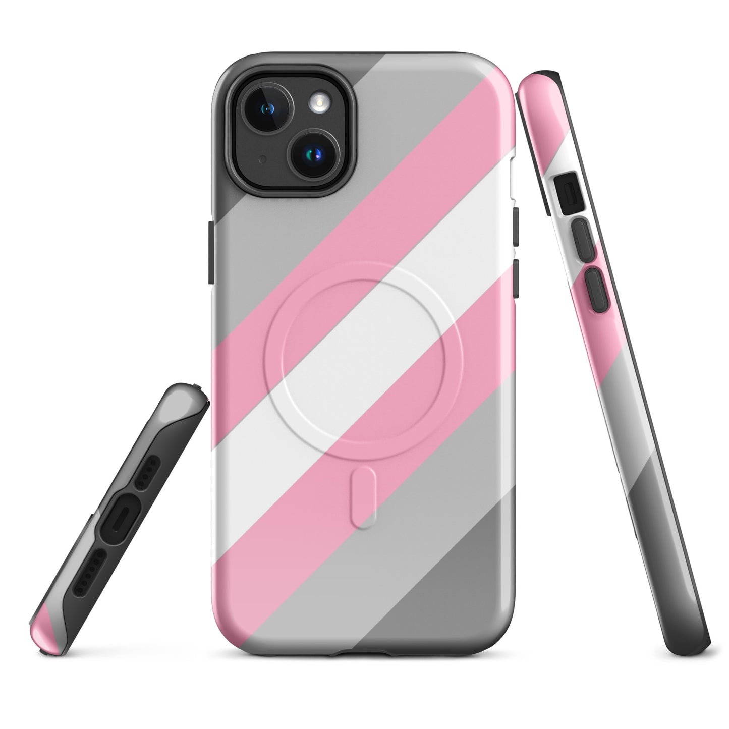 Demigirl Pride MagSafe® Tough Phone Case for Apple iPhone® iPhone 14 Plus demigirl-pride-magsafe-tough-phone-case-for-apple-iphone-14-plus-front