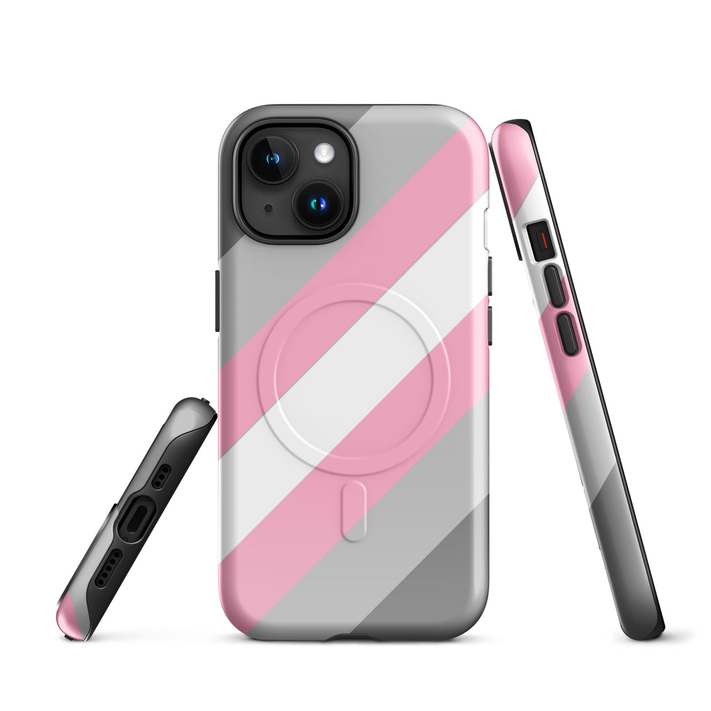 Demigirl Pride MagSafe® Tough Phone Case for Apple iPhone® iPhone 15 demigirl-pride-magsafe-tough-phone-case-for-apple-iphone-15-front