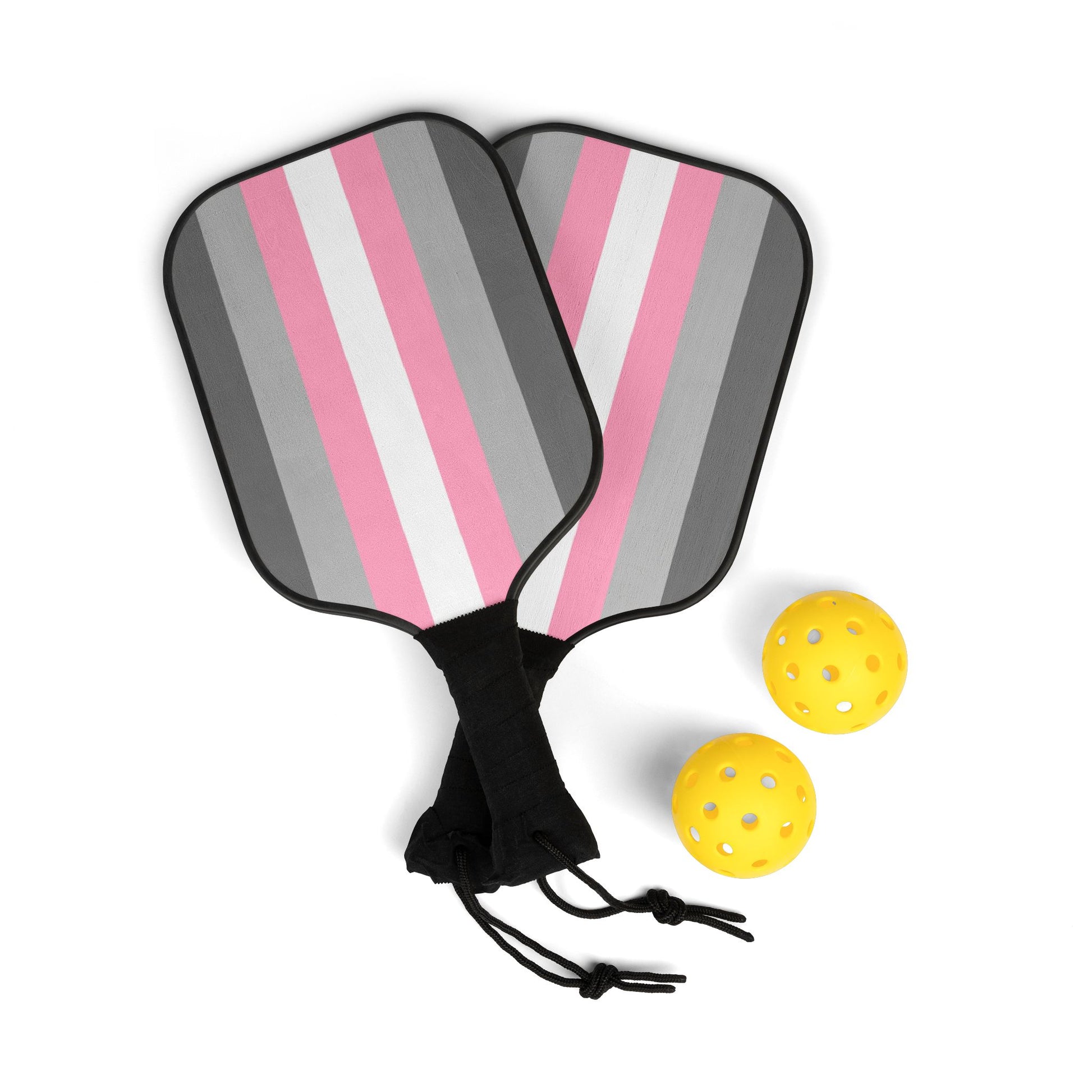 Demigirl Pride Pickleball Paddle Set with Balls demigirl-pride-pickleball-paddle-set-with-balls-front