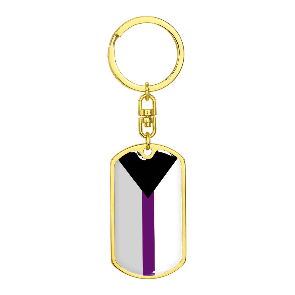 Demisexual Pride Military Dog Tag Keychain Gold Demisexual demisexual-pride-military-dog-tag-keychain-gold