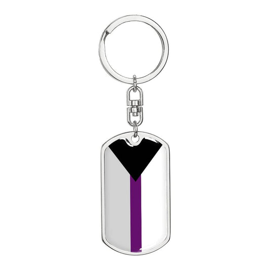 Demisexual Pride Military Dog Tag Keychain Silver Demisexual demisexual-pride-military-dog-tag-keychain-silver