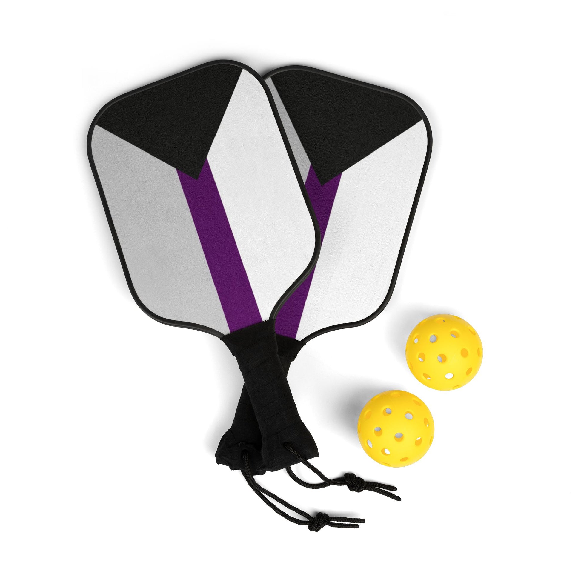 Demisexual Pride Pickleball Paddle Set with Balls demisexual-pride-pickleball-paddle-set-with-balls-front